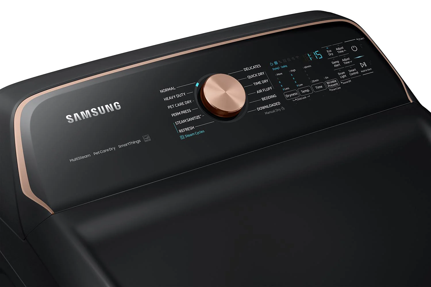 Samsung Black Stainless Smart Electric Dryer with Pet Care Dry (7.4cu.ft) - DVE54CG7550VAC - Image 5
