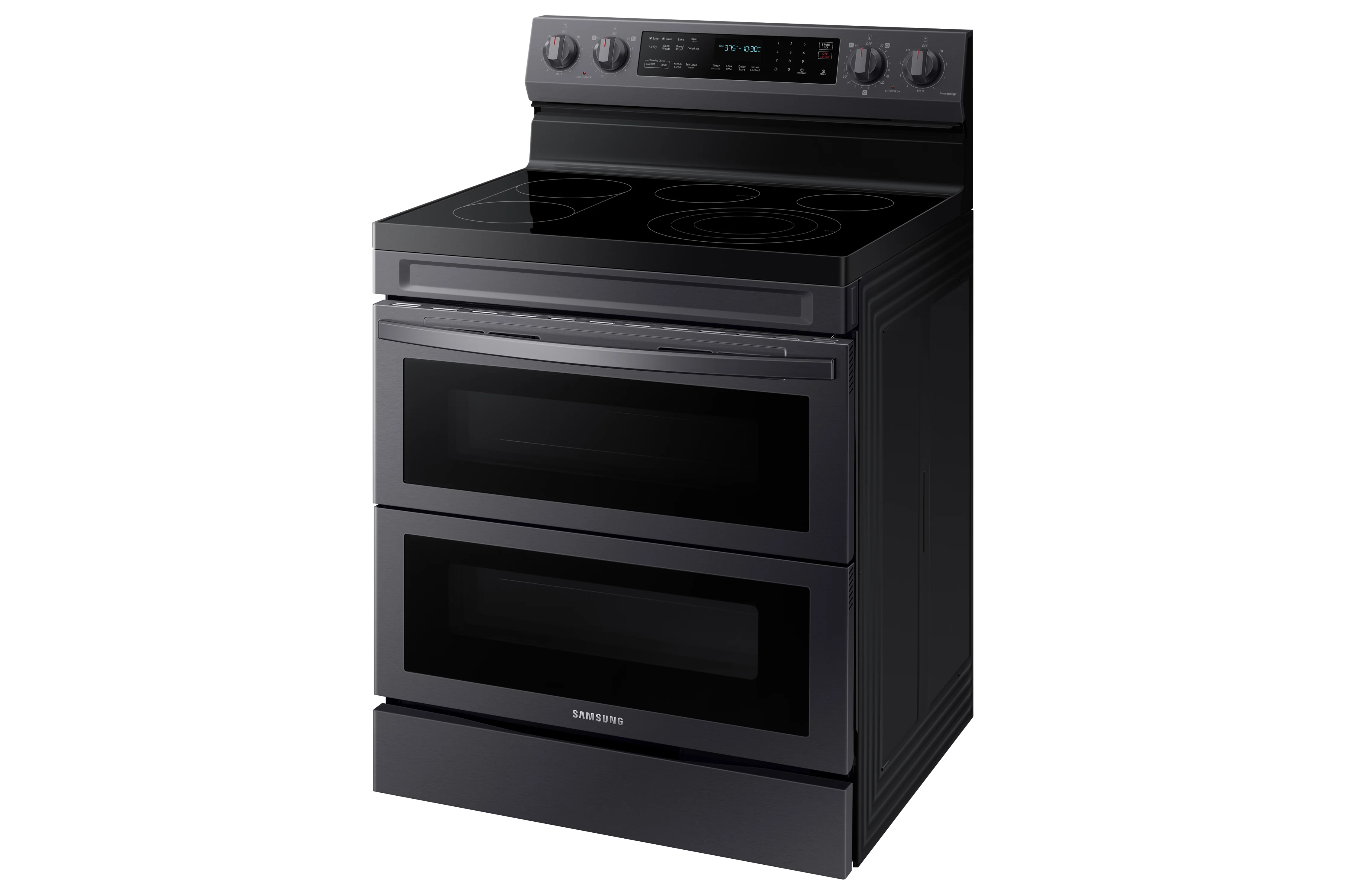 Samsung Black Stainless Steel 30" Dual Door Electric Freestanding Range with Air Fry (6.3 Cu. Ft.) - NE63A6751SG/AC - Image 2