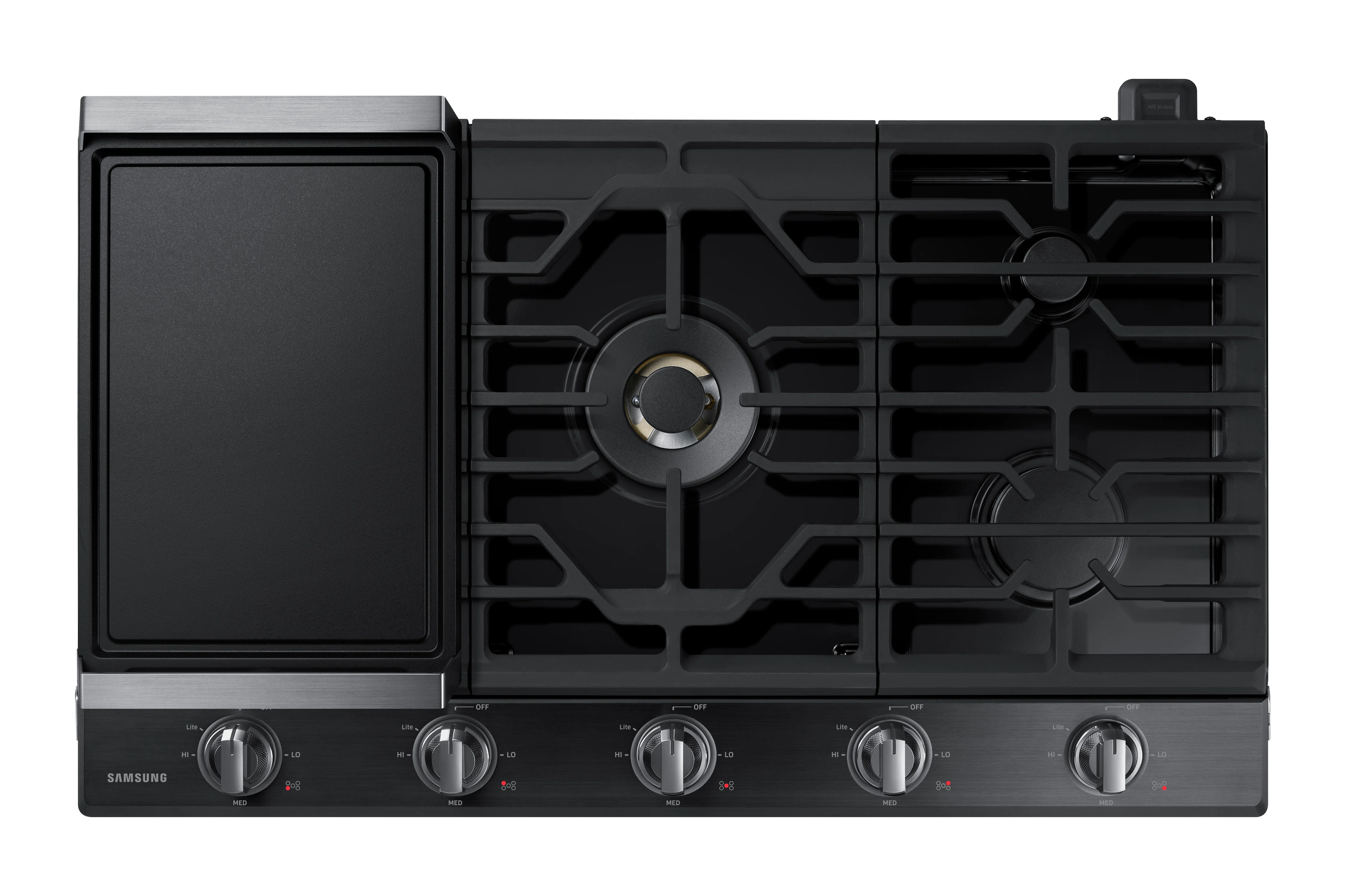Samsung Black Stainless Steel 36" Gas Cooktop - NA36N7755TG/AA - Image 6