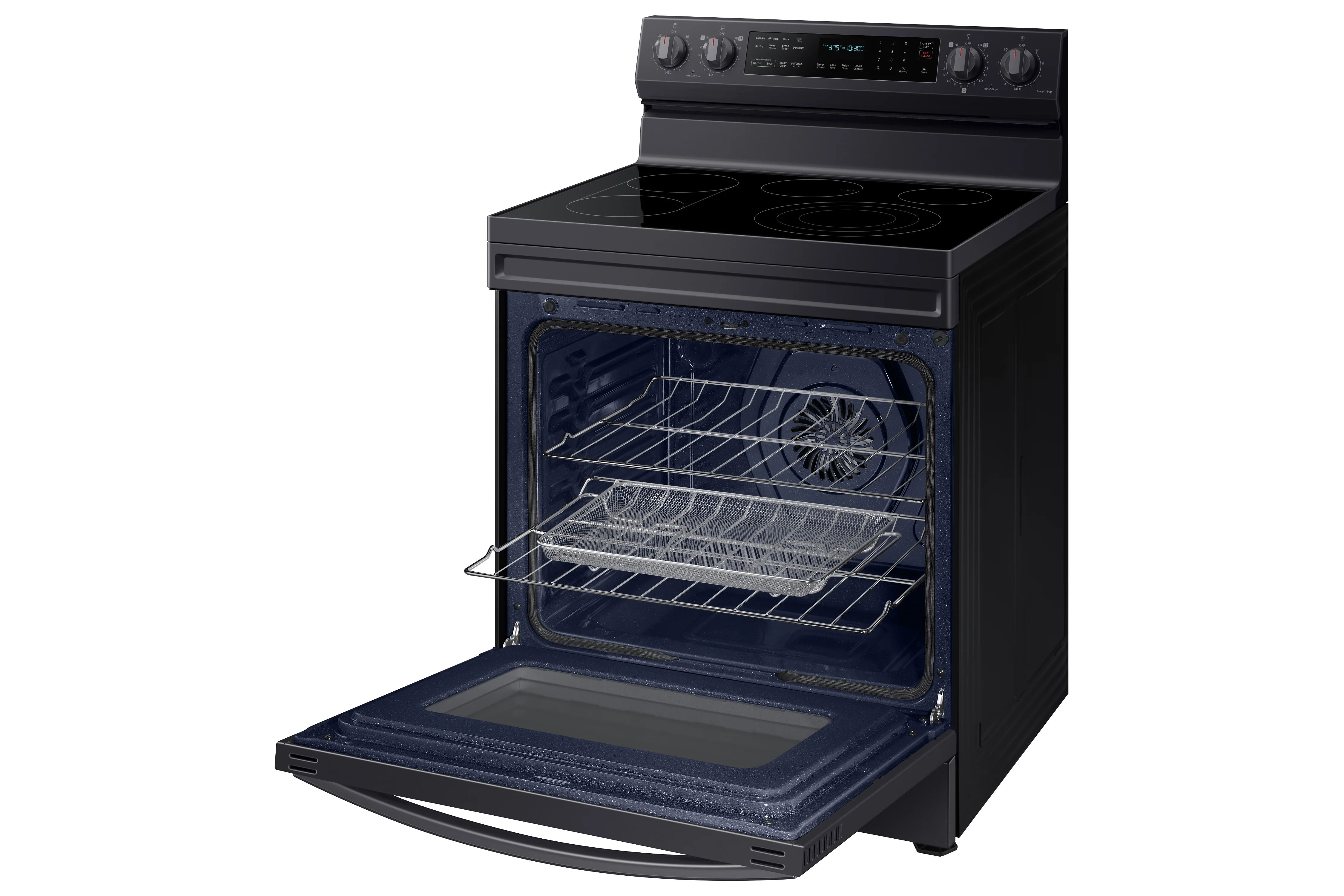 Samsung Black Stainless Steel Freestanding Electric True Convection Range with Air Fry and Wi-Fi (6.3 Cu.Ft) - NE63A6711SG/AC - Image 4