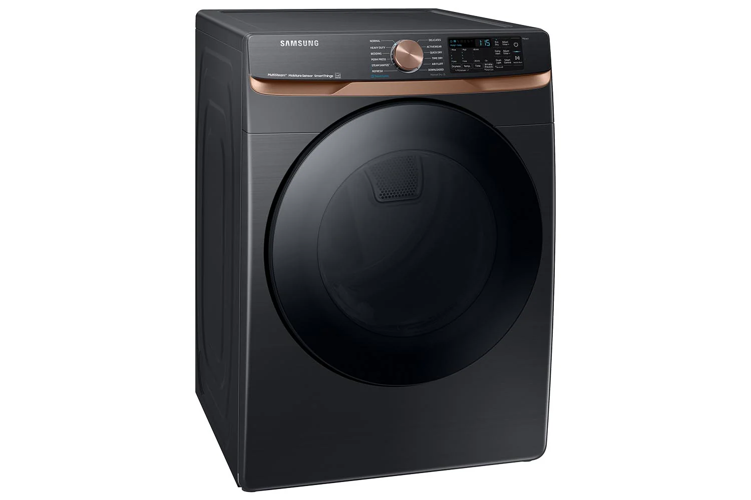 Samsung Black Stainless Steel Front Load Dryer with Steam Sanitize (7.5cu.ft.) - DVE50BG8300VAC - Image 2