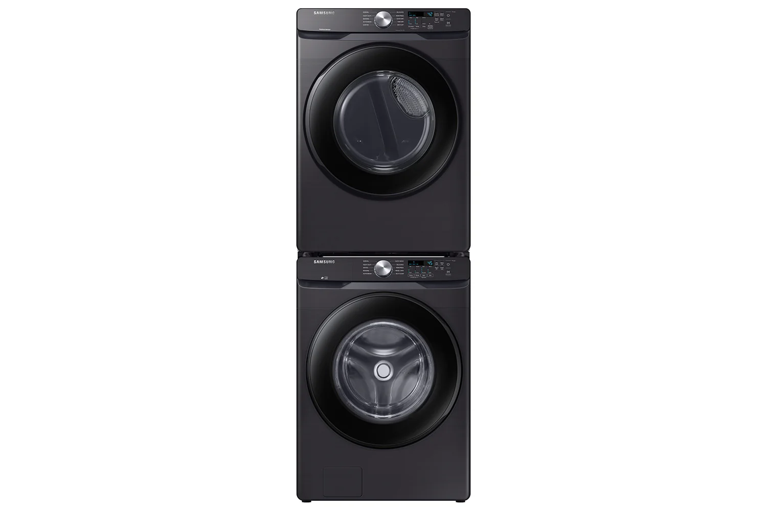 Samsung Black Stainless Steel Front-Load Washer (5.2 cu. ft.) & Black Stainless Steel Electric Dryer (7.5 cu. ft.) - WF45T6000AV/A5/DVE45T6005V/AC - Image 2