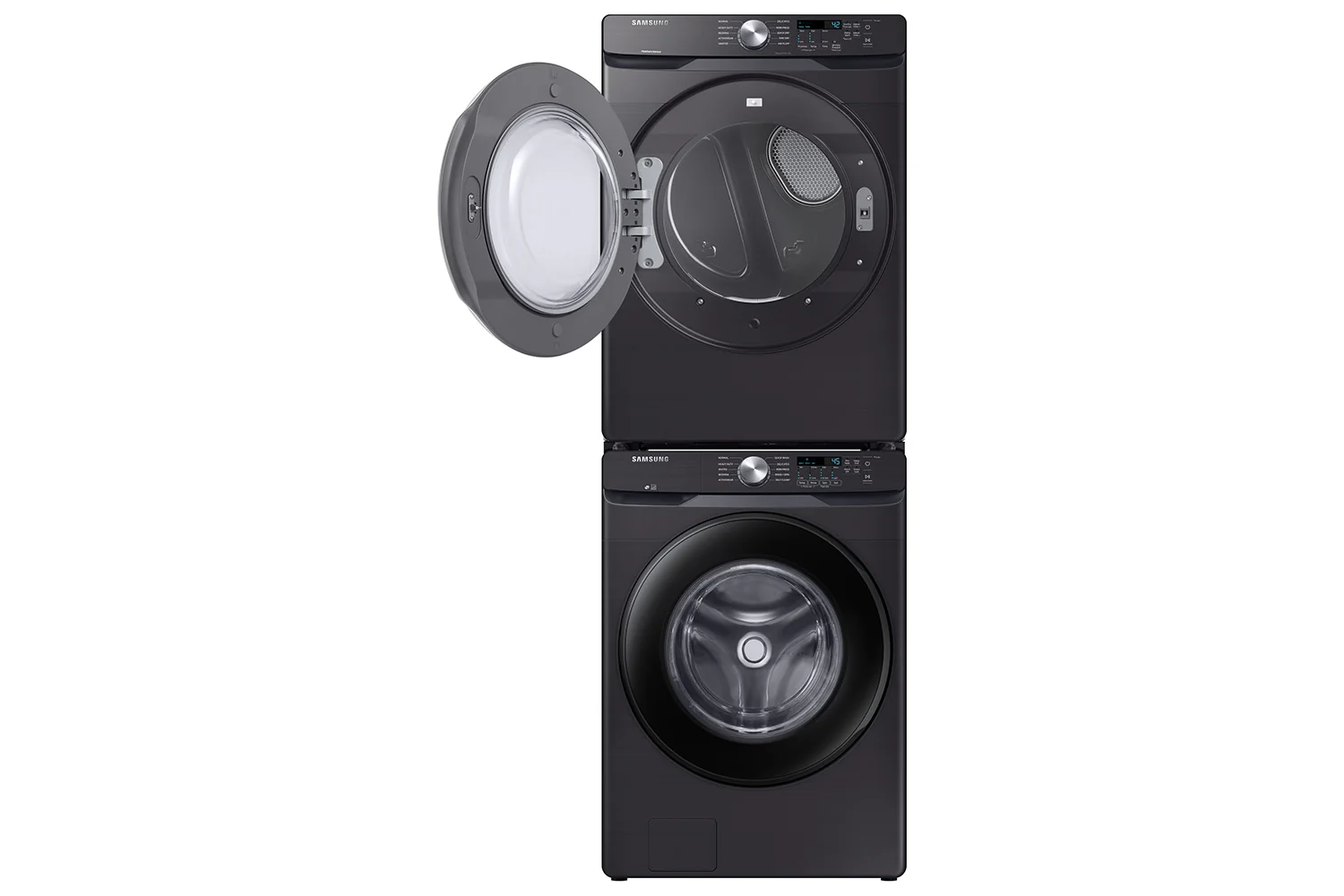 Samsung Black Stainless Steel Front-Load Washer (5.2 cu. ft.) & Black Stainless Steel Electric Dryer (7.5 cu. ft.) - WF45T6000AV/A5/DVE45T6005V/AC - Image 3