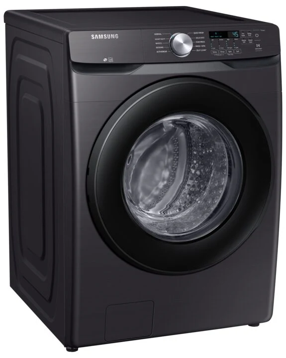 Samsung Black Stainless Steel Front-Load Washer with Self Clean+ (5.2 cu. ft.) - WF45T6000AV/A5 - Image 2