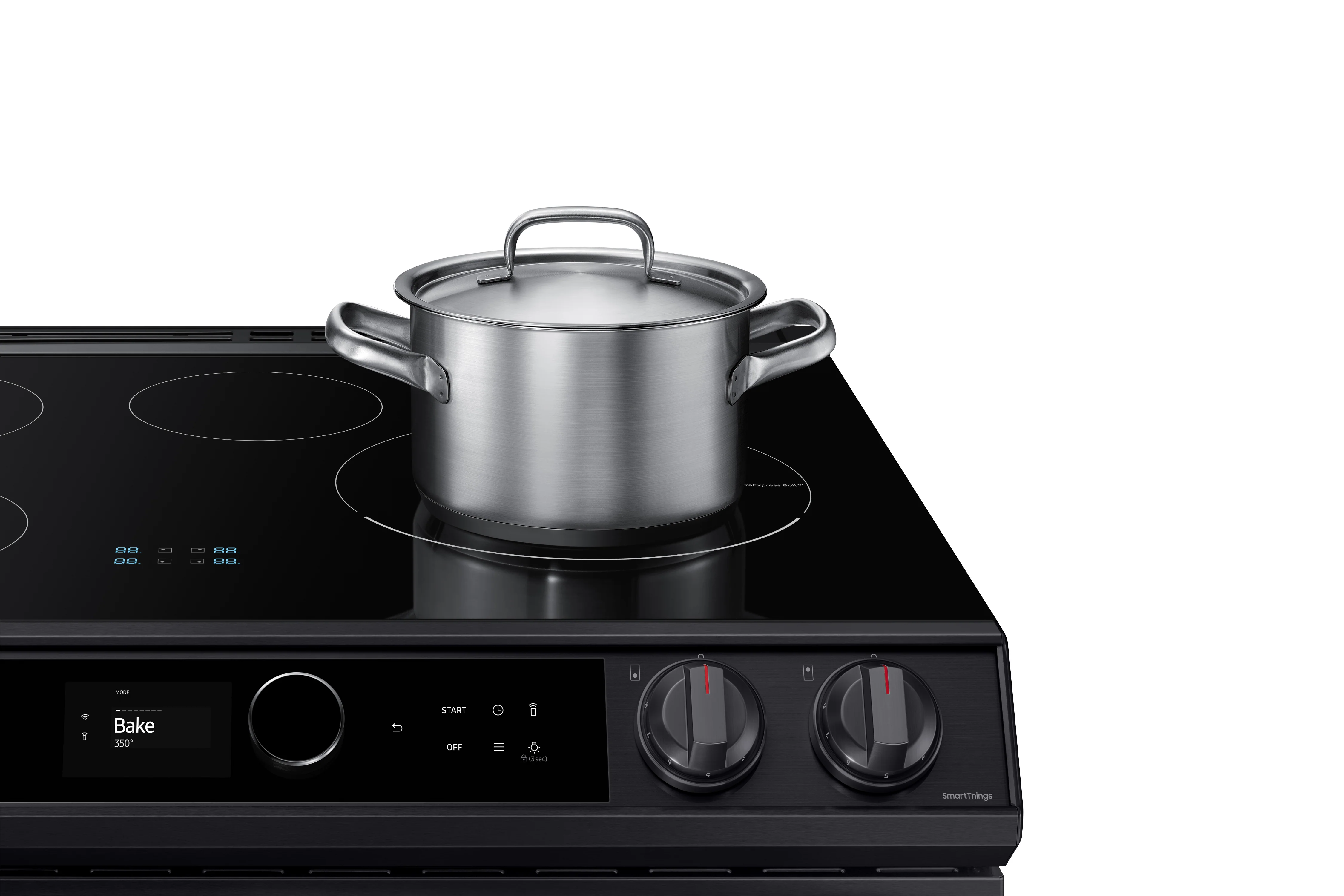 Samsung Black Stainless Steel Slide-In Induction Range with Wi-Fi and Air Fry (6.3 Cu.Ft) - NE63T8911SG/AC - Image 3
