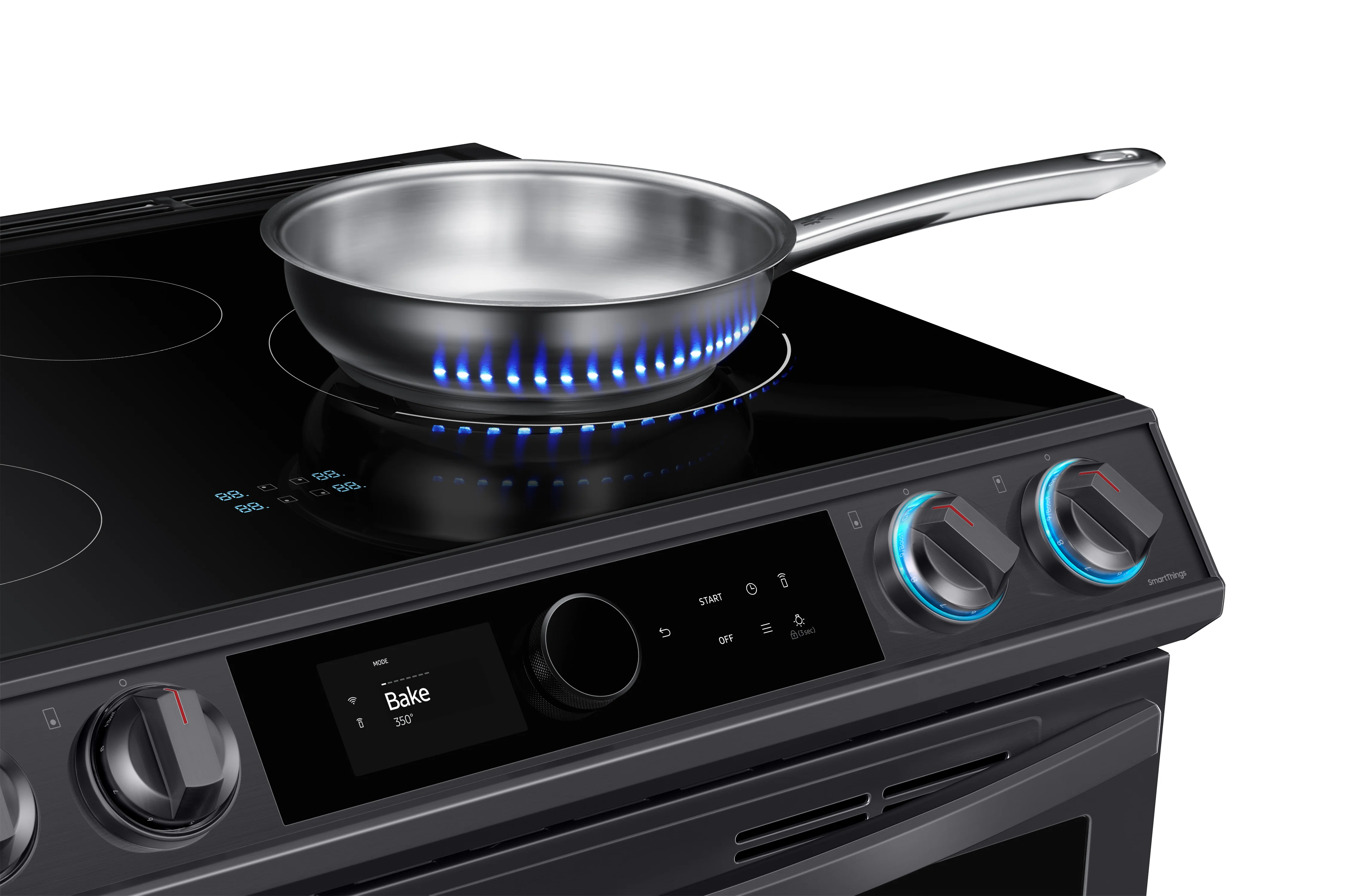Samsung Black Stainless Steel Slide-In Induction Range with Wi-Fi and Air Fry (6.3 Cu.Ft) - NE63T8911SG/AC - Image 9
