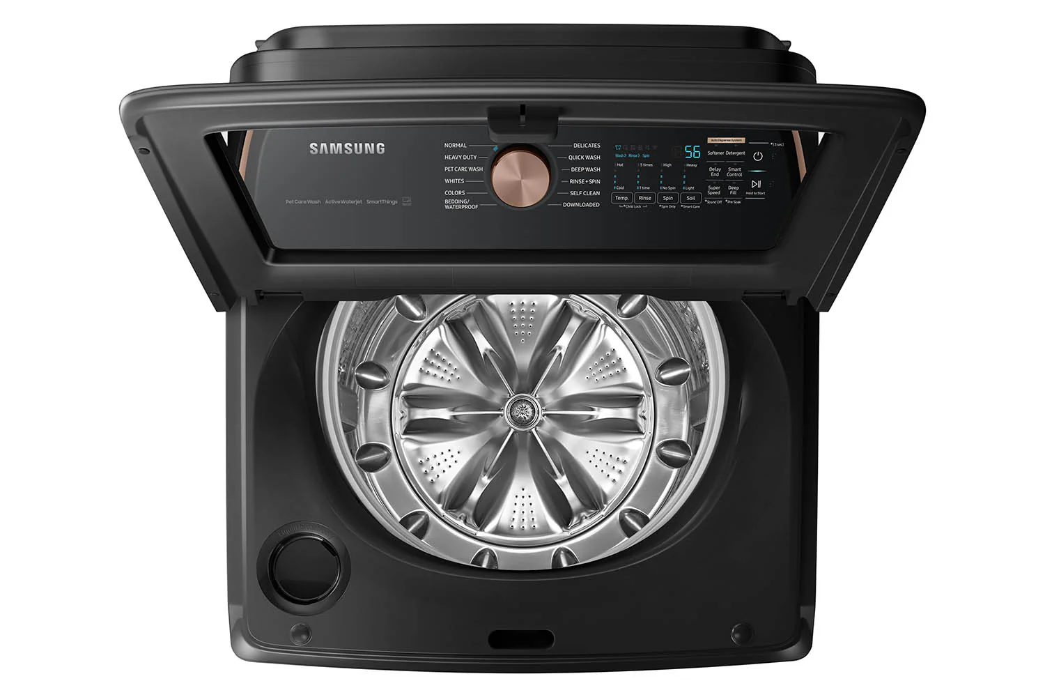 Samsung Black Stainless Ultra Capacity Top Load Washer (6.2cu.ft) - WA54CG7550AVA4 - Image 6