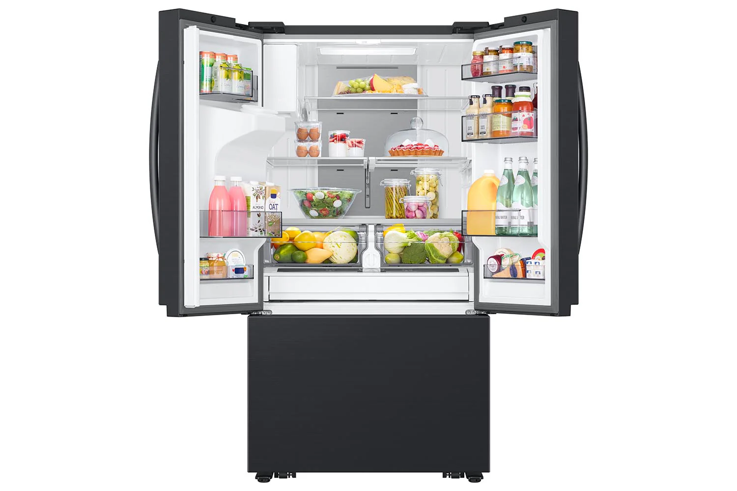 Samsung Matte Black Stainless Steel 36" French Door Refrigerator (31cu.ft) - RF32CG5400MTAA - Image 5