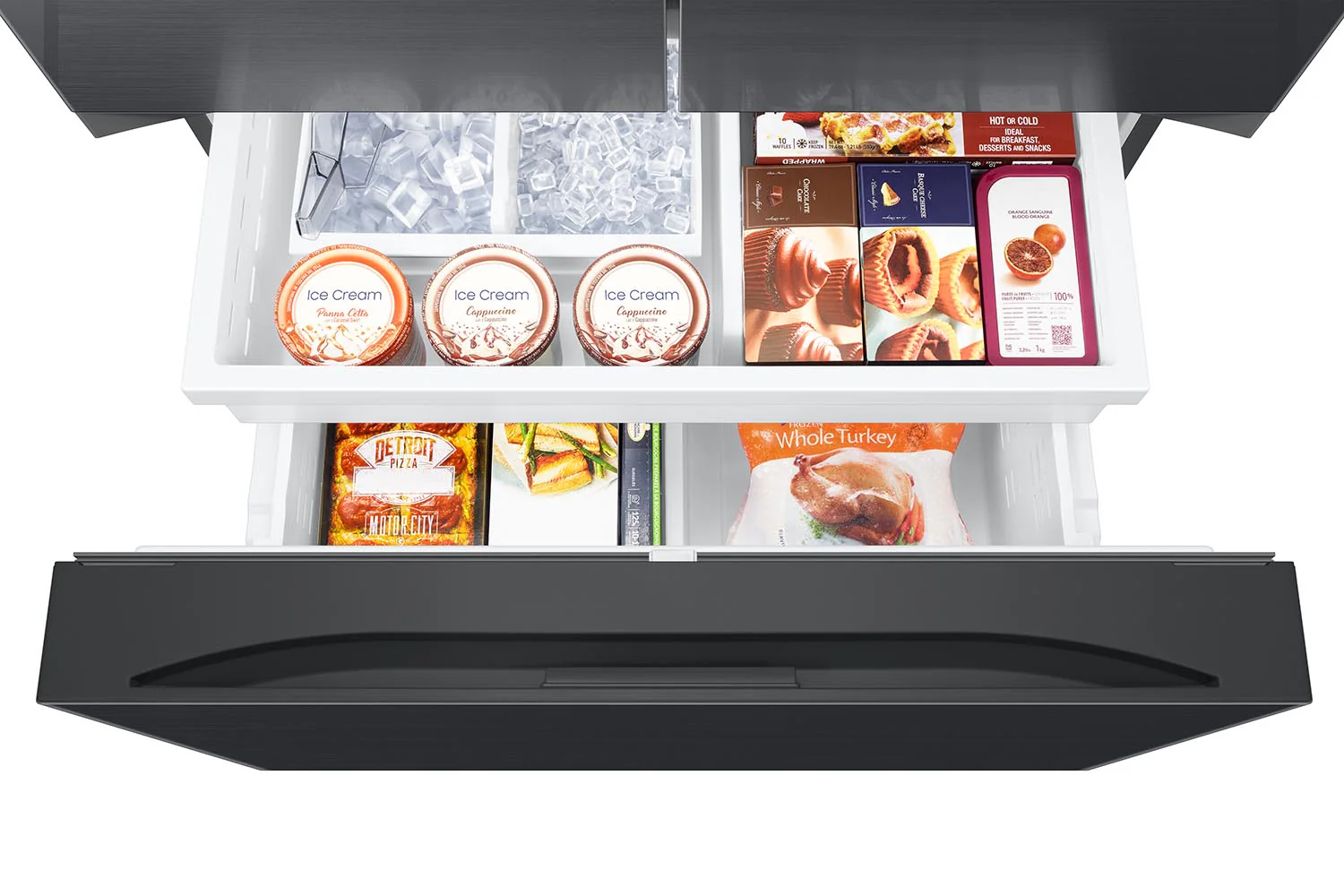 Samsung Matte Black Stainless Steel 36" French Door Refrigerator (31cu.ft) - RF32CG5400MTAA - Image 8