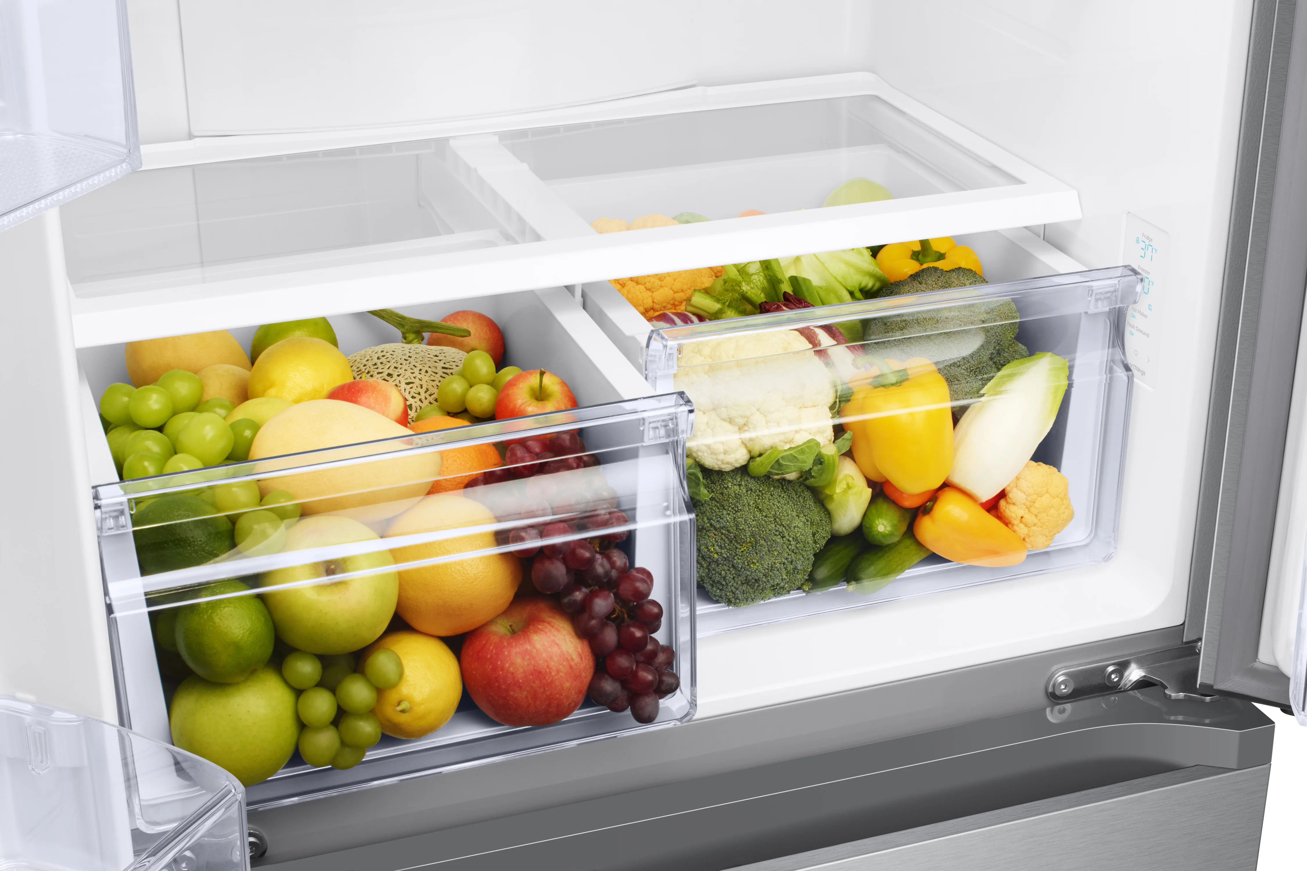 Samsung 33" 17.5 Cu. Ft. Stainless Steel Counter-Depth French Door Refrigerator - RF18A5101SR/AA - Image 7
