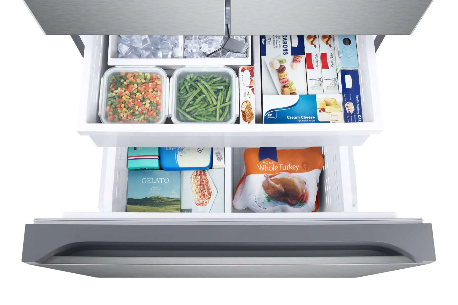 Samsung 33" 24.5 Cu. Ft. Stainless Steel French Door Refrigerator - RF25C5151SR/AA - Image 8