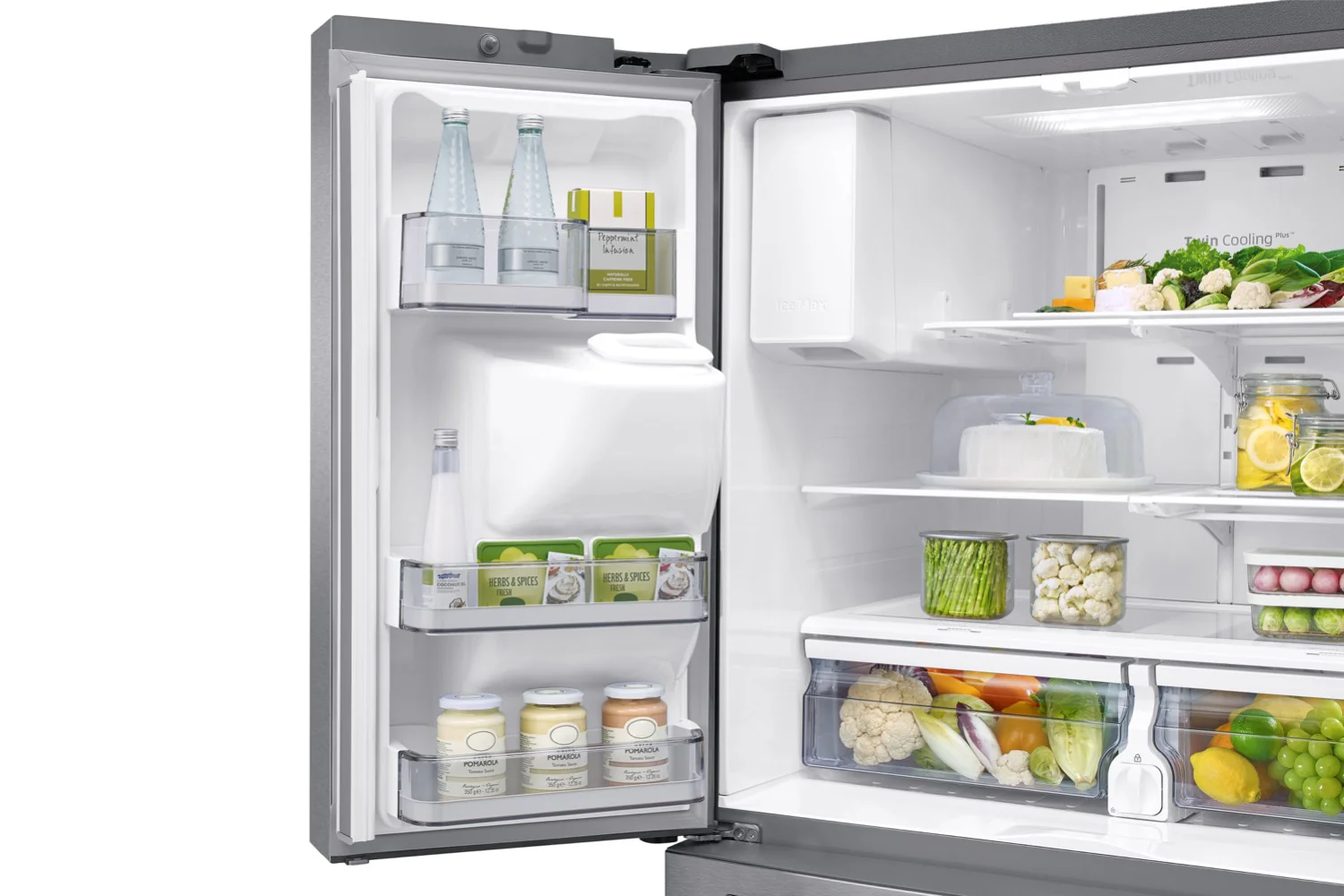 Samsung Stainless Steel 4-Door French Door Refrigerator With FlexZone Drawer (28 Cu.Ft) - RF28R7201SR/AA - Image 6