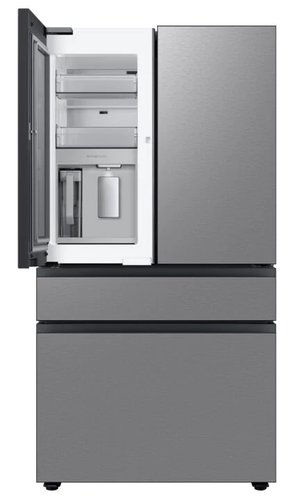Samsung BESPOKE 36" 28.8 Cu. Ft. Stainless Steel  4-Door French Door Refrigerator with Beverage Center - RF29BB8600QLAA - Image 4