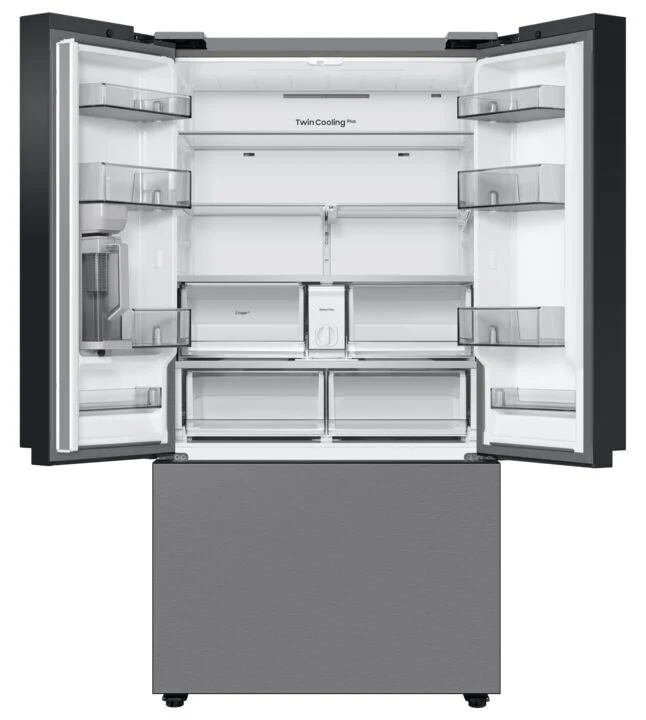 Samsung BESPOKE 36" 23.9 Cu. Ft. Stainless Steel Counter-Depth French Door Refrigerator - RF24BB6200QLAA - Image 3