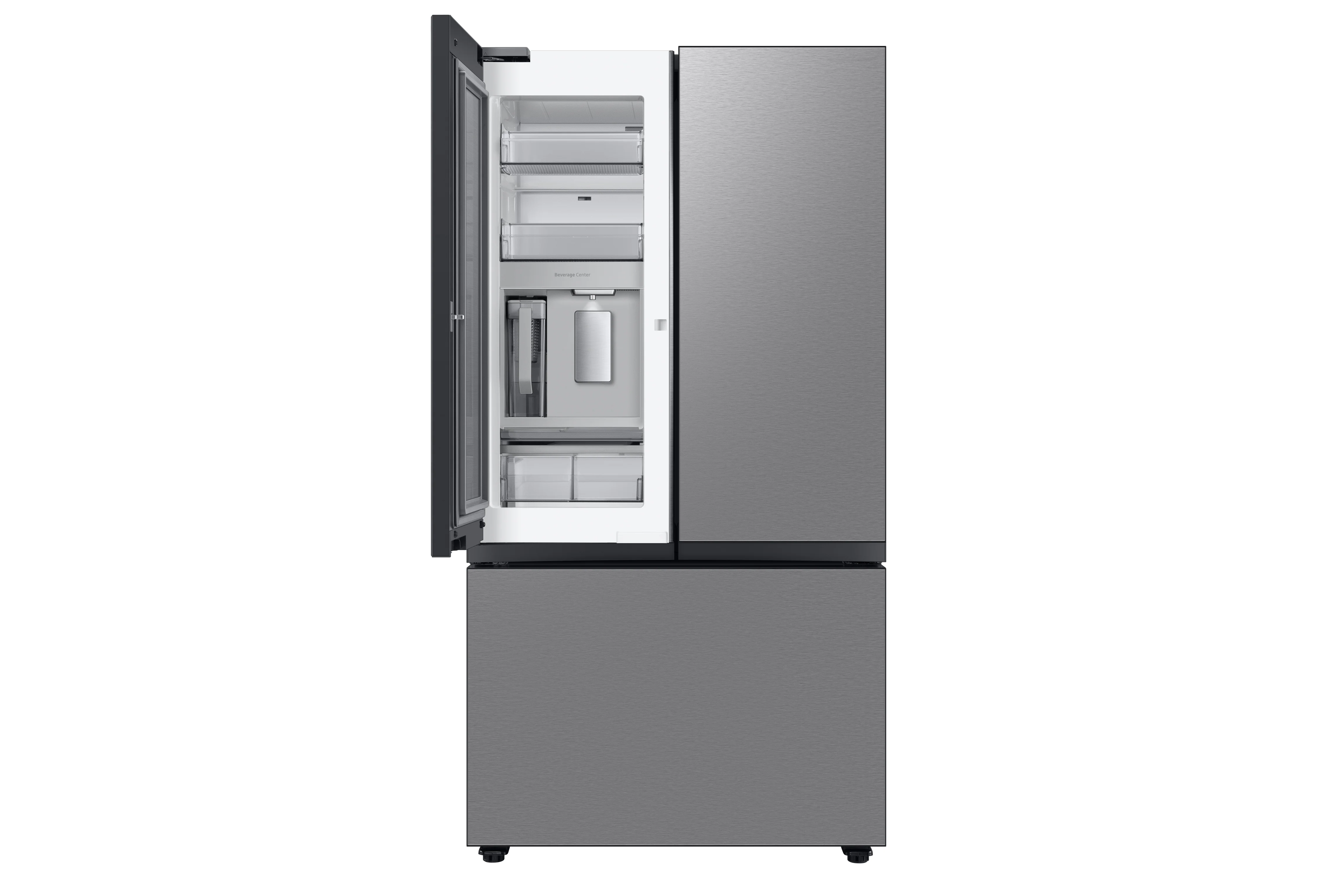 Samsung BESPOKE 36" 23.9 Cu. Ft. Stainless Steel Counter-Depth French Door Refrigerator with Beverage Center - RF24BB6600QLAA - Image 4