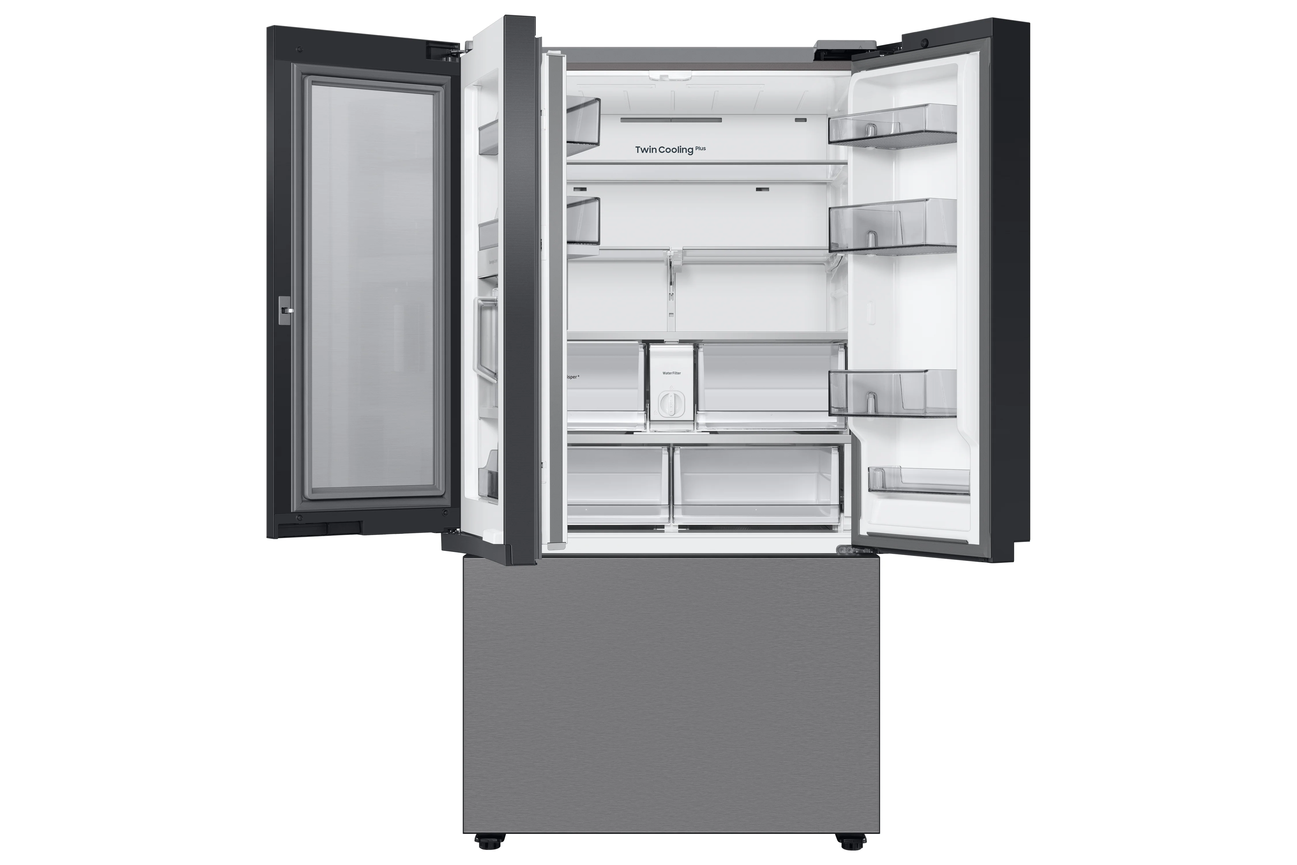 Samsung BESPOKE 36" 30.1 Cu. Ft. Stainless Steel French Door Refrigerator with Beverage Centre - RF30BB6600QLAA - Image 3