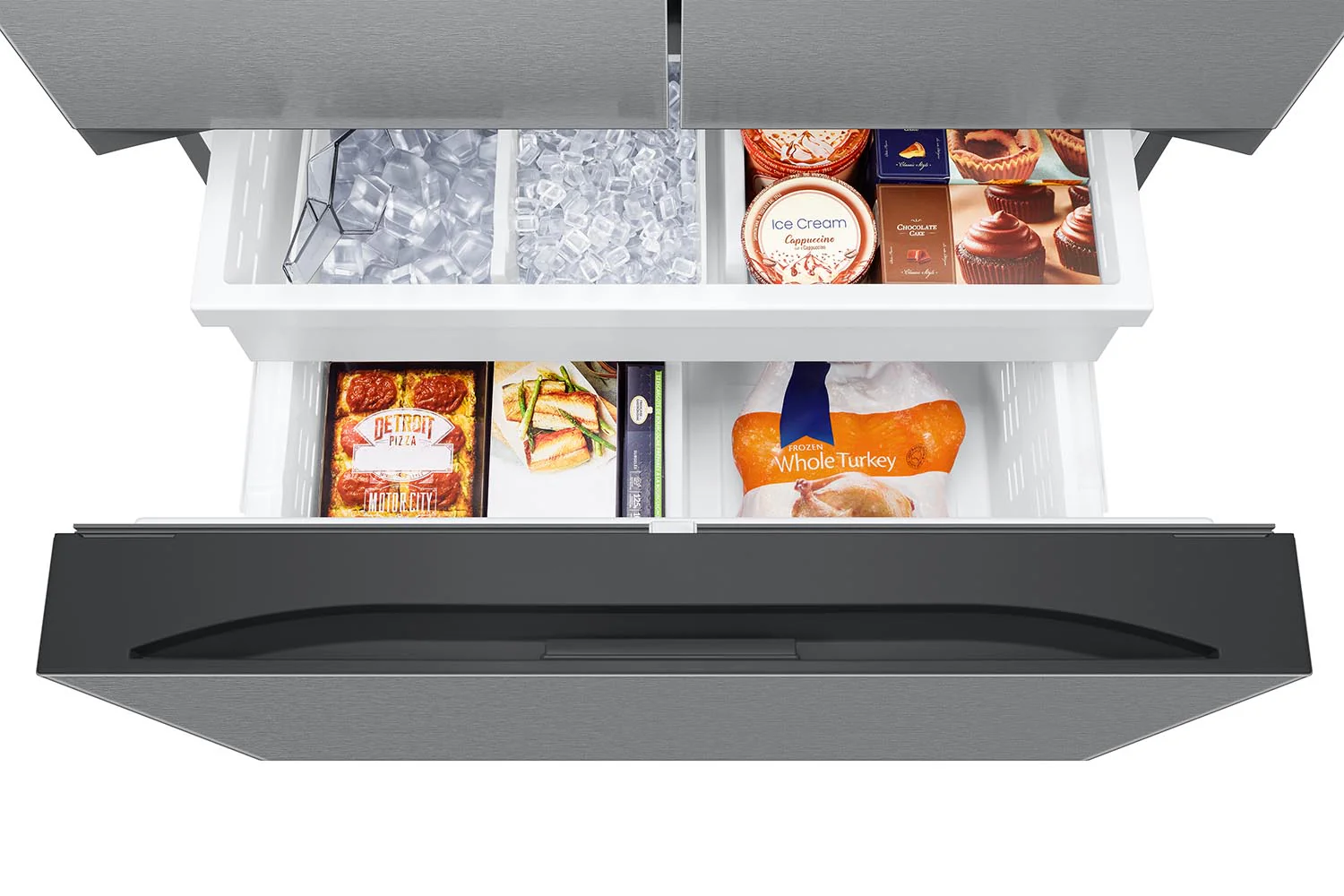 Samsung 36" 27 Cu. Ft. Stainless Steel Counter-Depth French Door Refrigerator - RF27CG5100SRAA - Image 7