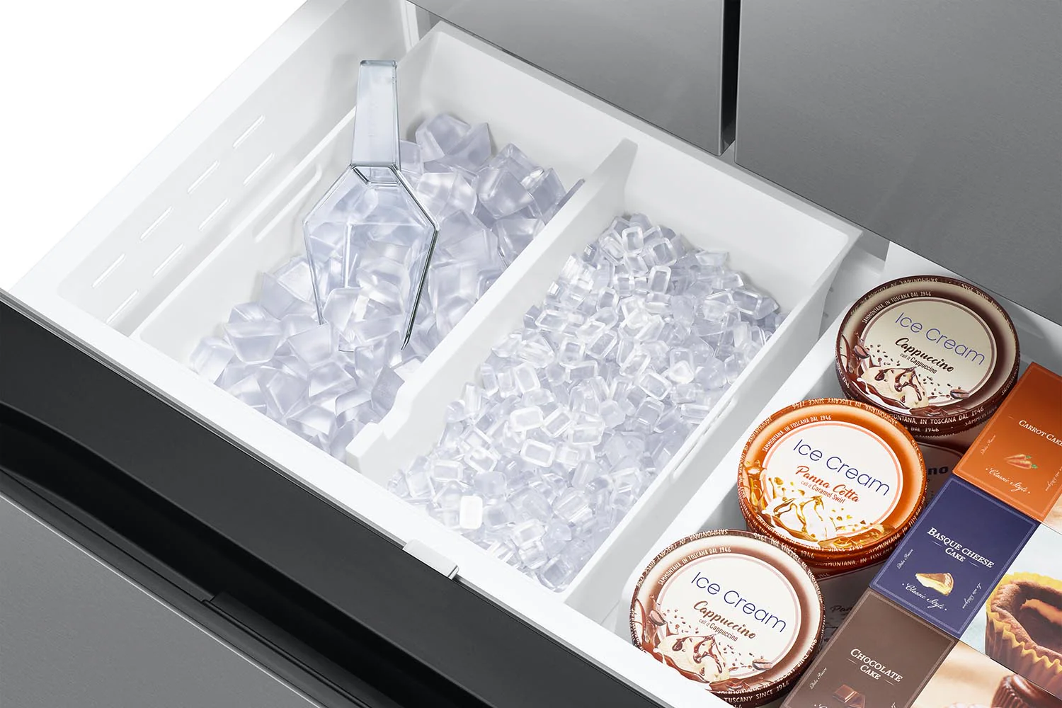 Samsung 36" 27 Cu. Ft. Stainless Steel Counter-Depth French Door Refrigerator - RF27CG5100SRAA - Image 8