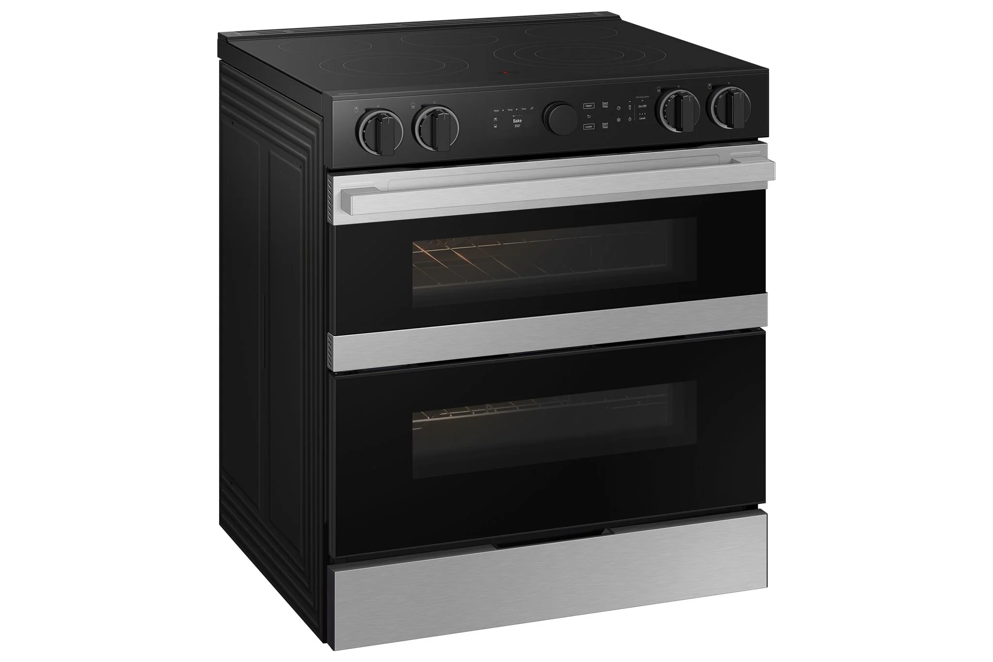 Samsung Stainless Steel Dual Door Slide-In Electric Range with Illuminated Knobs ( 6.3 Cu.Ft.) - NSE6DG8550SRAC - Image 4