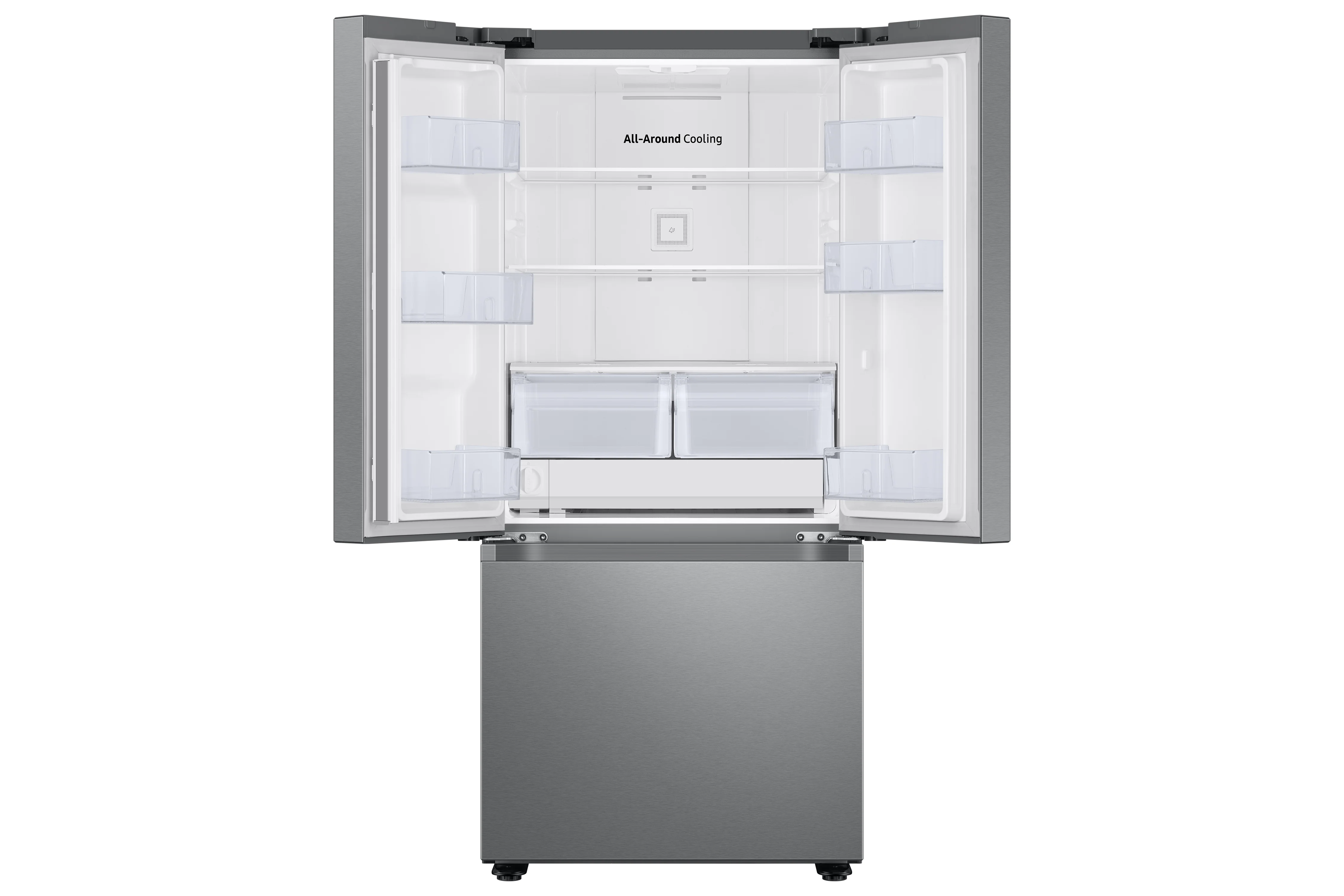 Samsung 30" 22.1 Cu. Ft.  Stainless Steel French Door Refrigerator with External Water Dispenser - RF22A4221SR/AA - Image 4