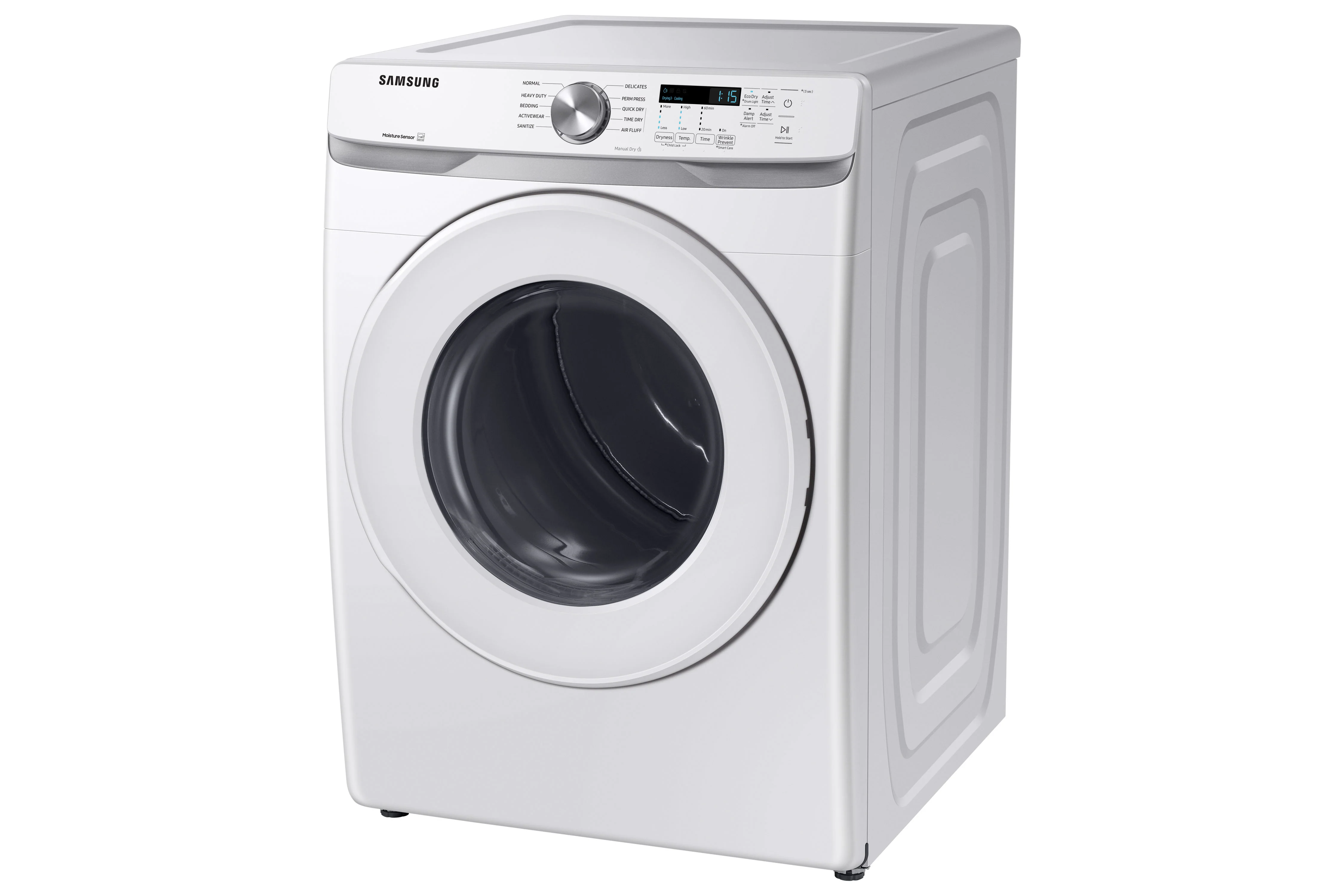 Samsung White Front Load Electric Dryer with Shallow Depth (7.5 Cu.Ft) - DVE45T6005W/AC - Image 3