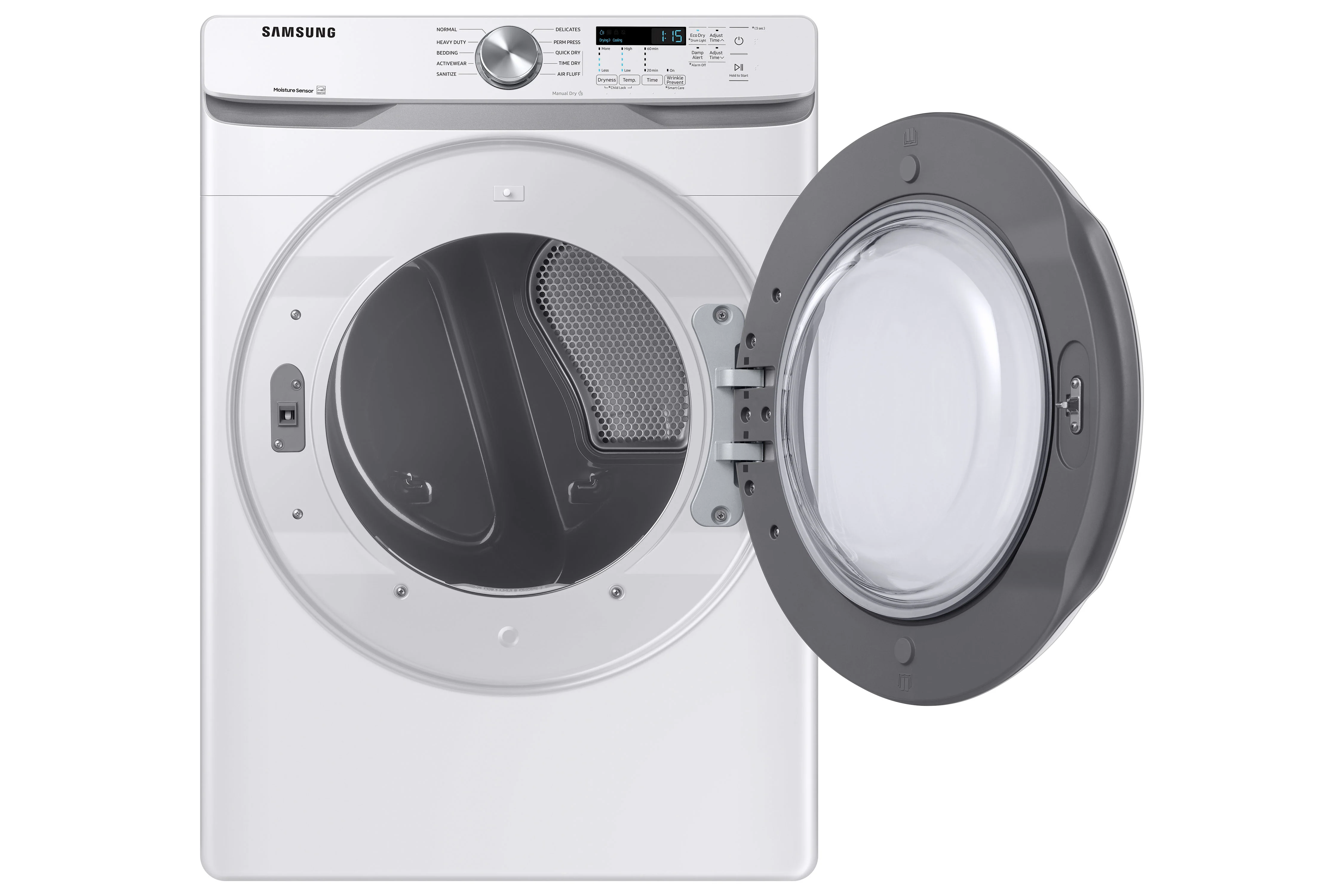Samsung White Front Load Electric Dryer with Shallow Depth (7.5 Cu.Ft) - DVE45T6005W/AC - Image 5