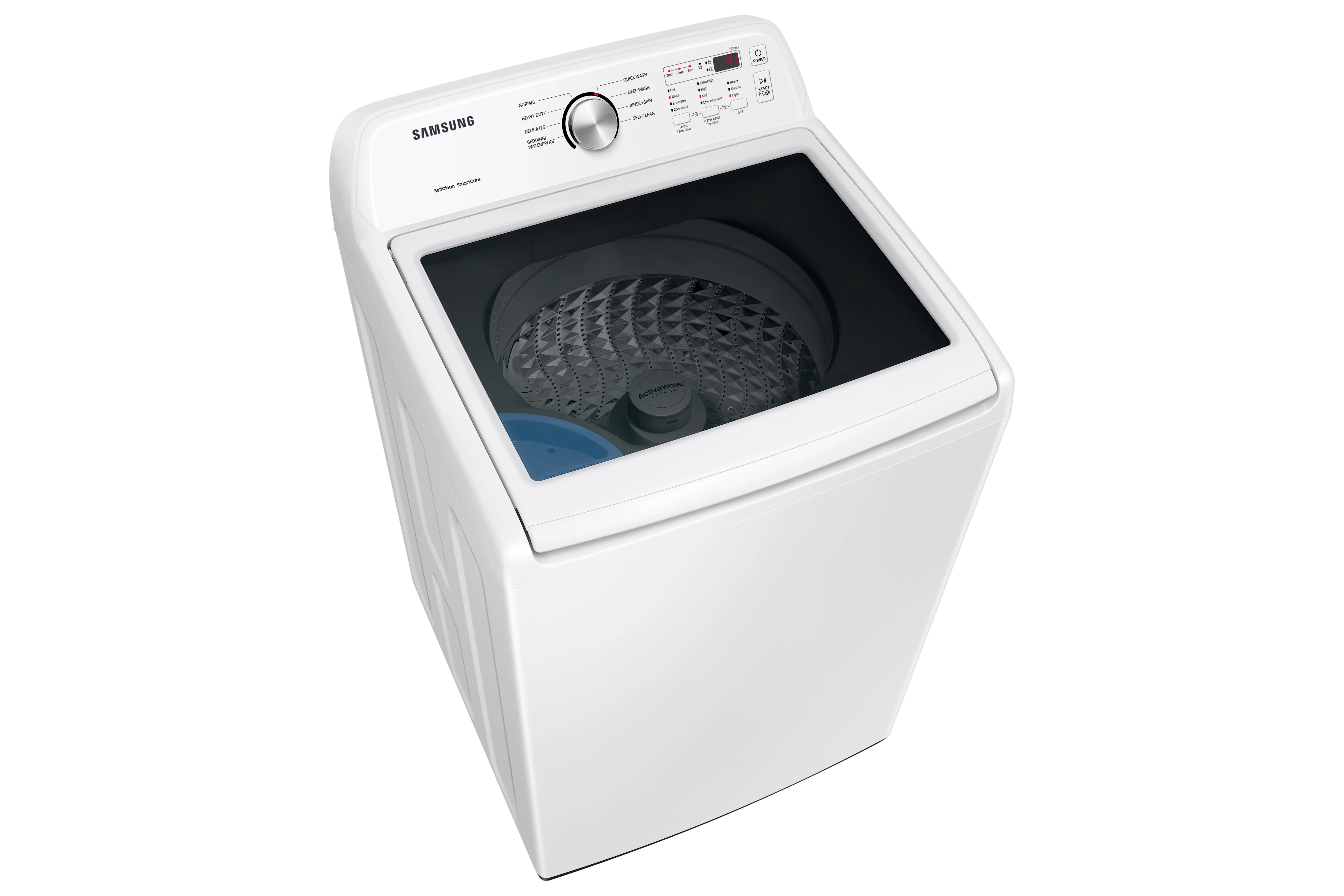 Samsung White Top Load Washer with ActiveWave Agitator (5.0 Cu.Ft) - WA44A3205AW/A4 - Image 5