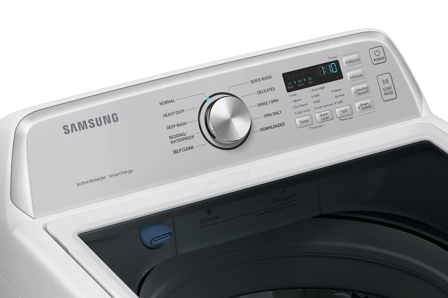 Samsung White Top Load Washer with Agitator and SmartThings (5.3 Cu.Ft) - WA46CG3505AWA4 - Image 4