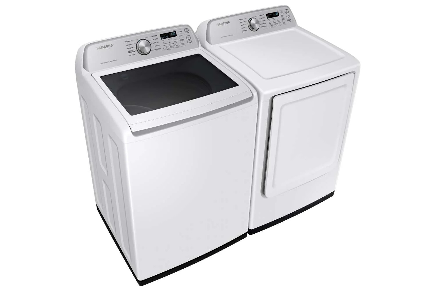Samsung White Top Load Washer with Agitator and SmartThings (5.3 Cu.Ft) & White Electric Dryer with SmartThings (7.4 Cu.Ft) - WA46CG3505AWA4/DVE47CG3500WAC - Image 2