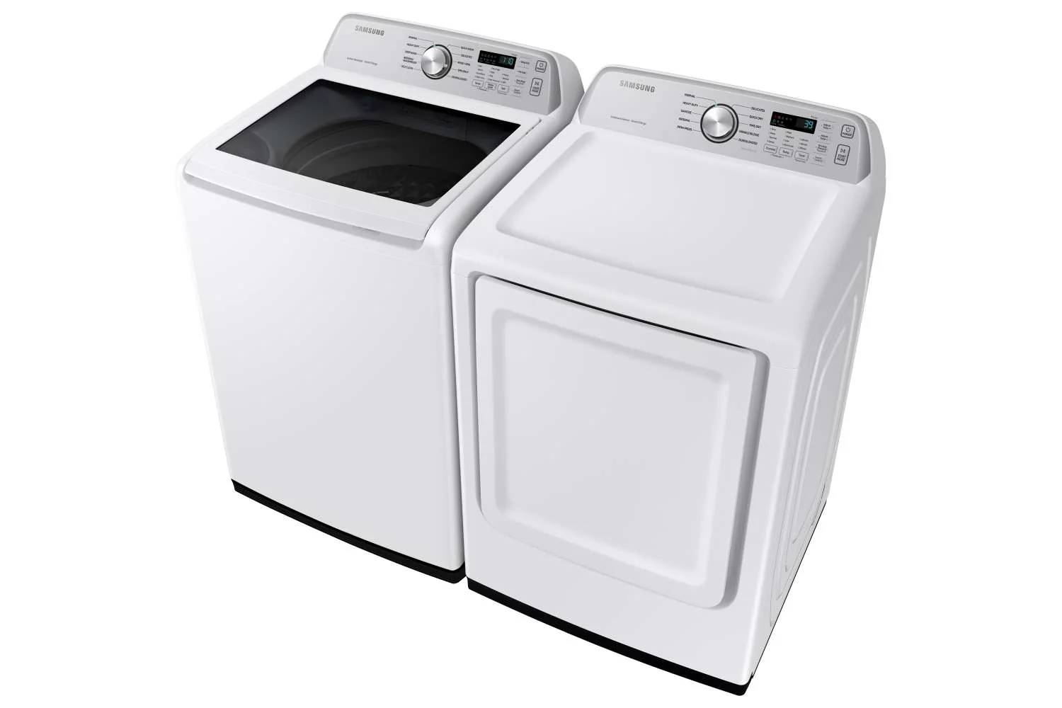 Samsung White Top Load Washer with Agitator and SmartThings (5.3 Cu.Ft) & White Electric Dryer with SmartThings (7.4 Cu.Ft) - WA46CG3505AWA4/DVE47CG3500WAC - Image 3