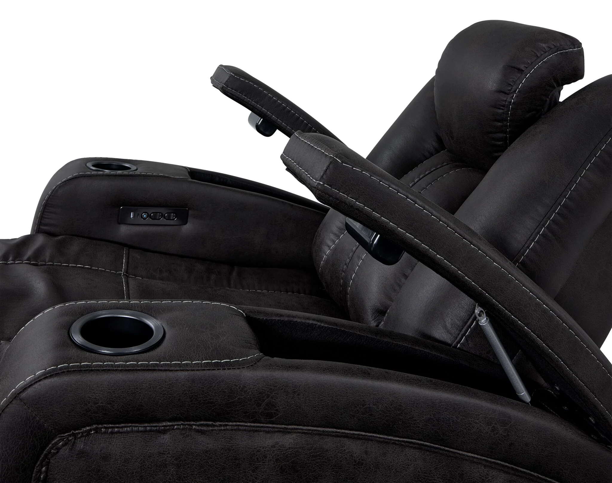 San Antonio Dual Power Recliner - Grey - Image 7
