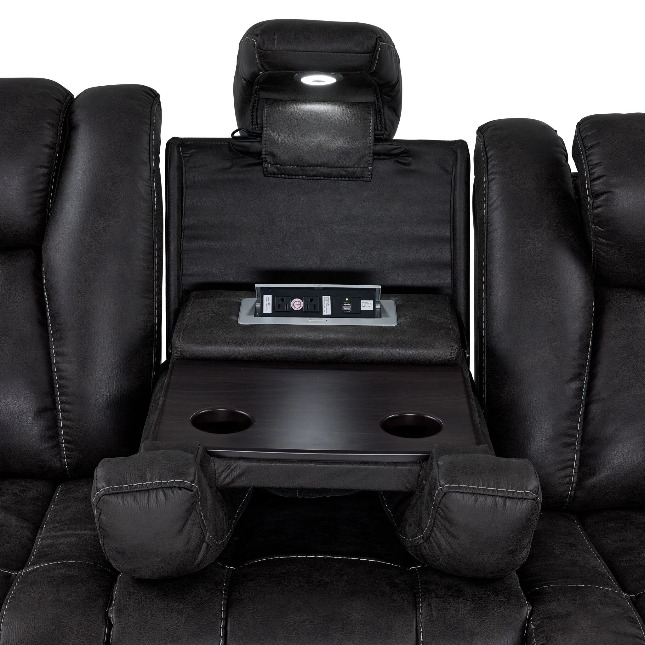 San Antonio Dual Power Reclining Sofa - Grey - Image 11