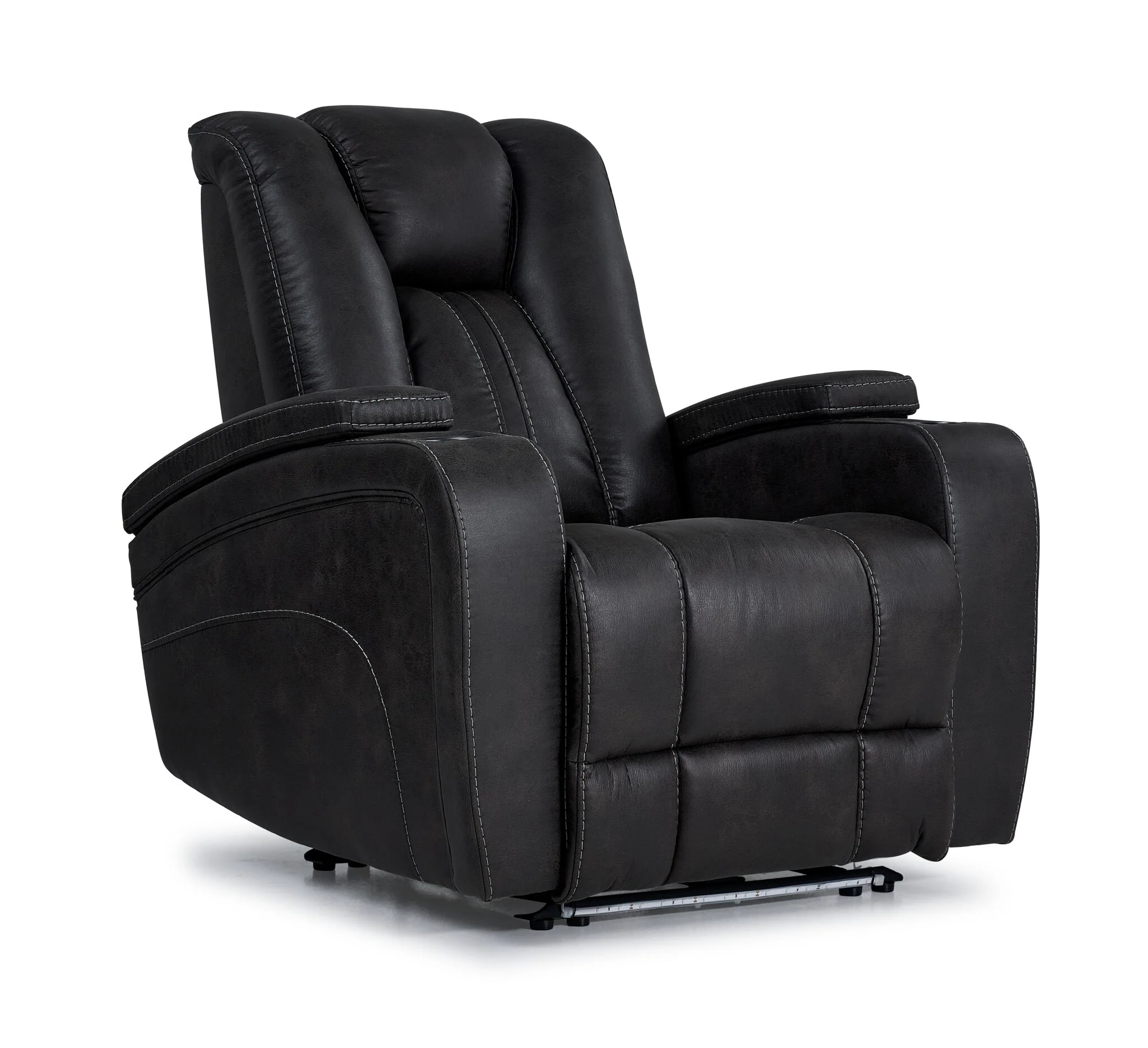San Antonio Dual Power Reclining Sofa, Loveseat and Chair Set - Grey - Image 4