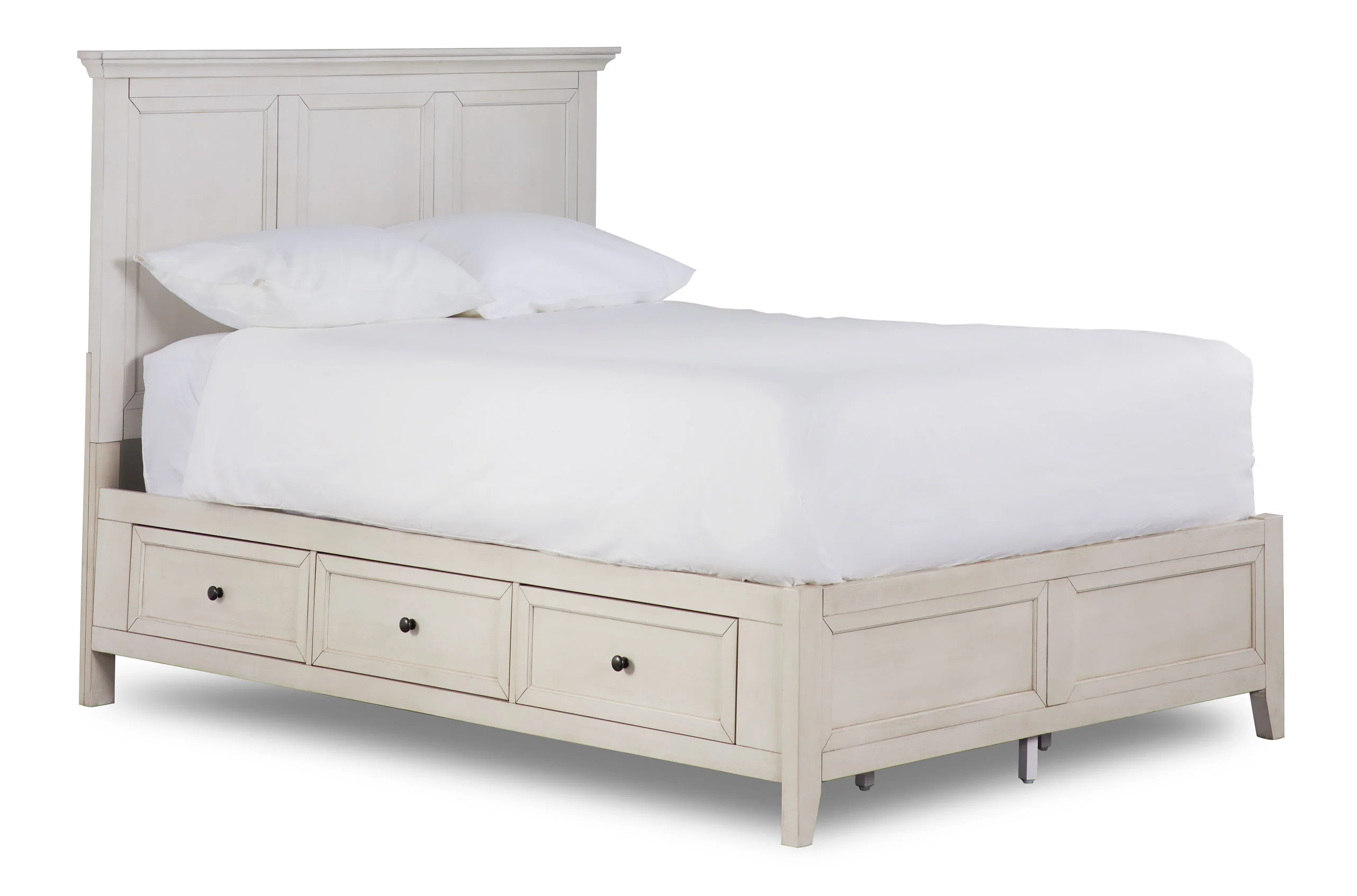 San Mateo 3-Piece King Storage Bed - Antique White - Image 3