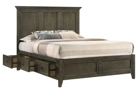 San Mateo 5-Piece King Storage Bedroom Package - Pewter - Image 2