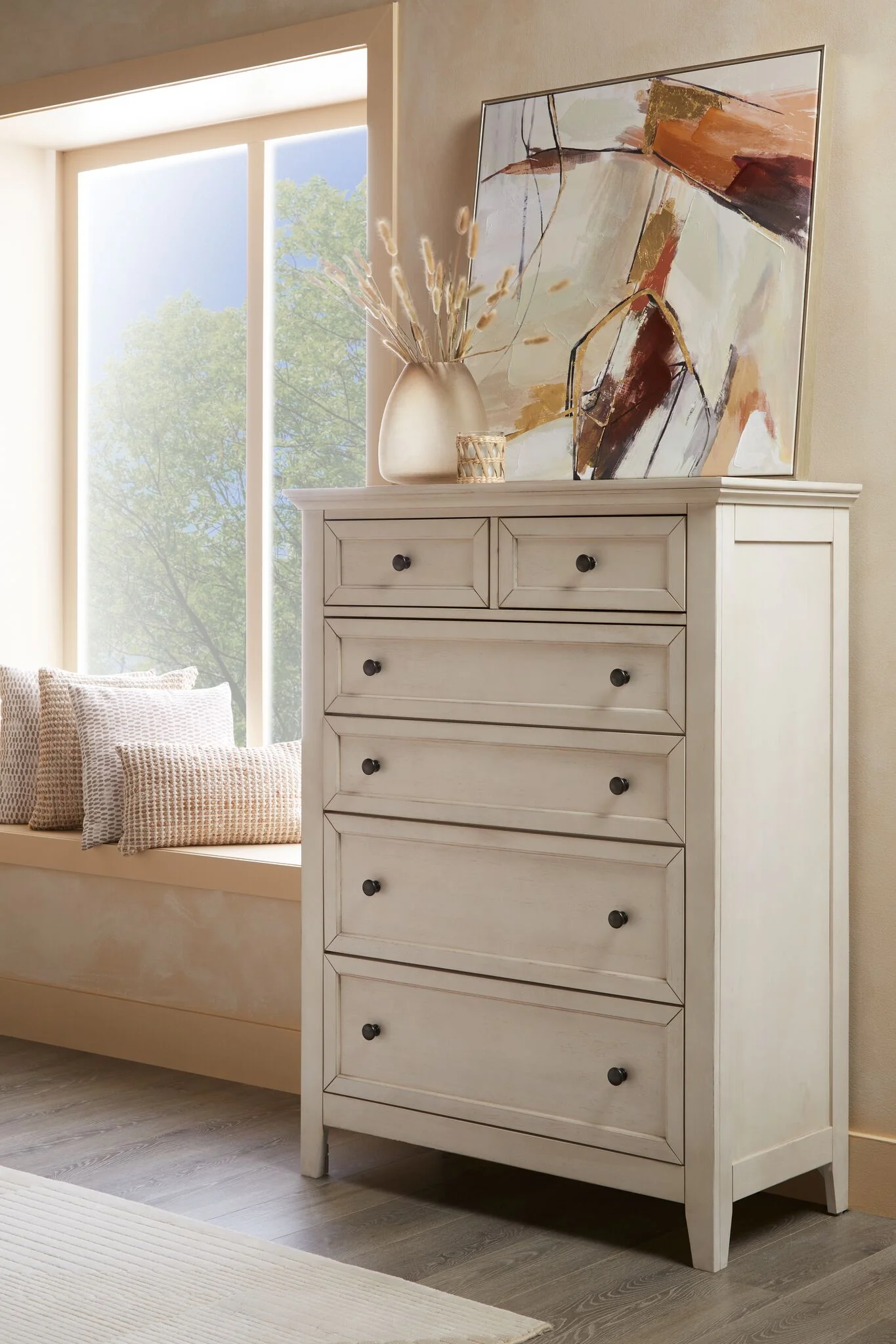 San Mateo 6-Drawer Chest - Antique White - Image 2