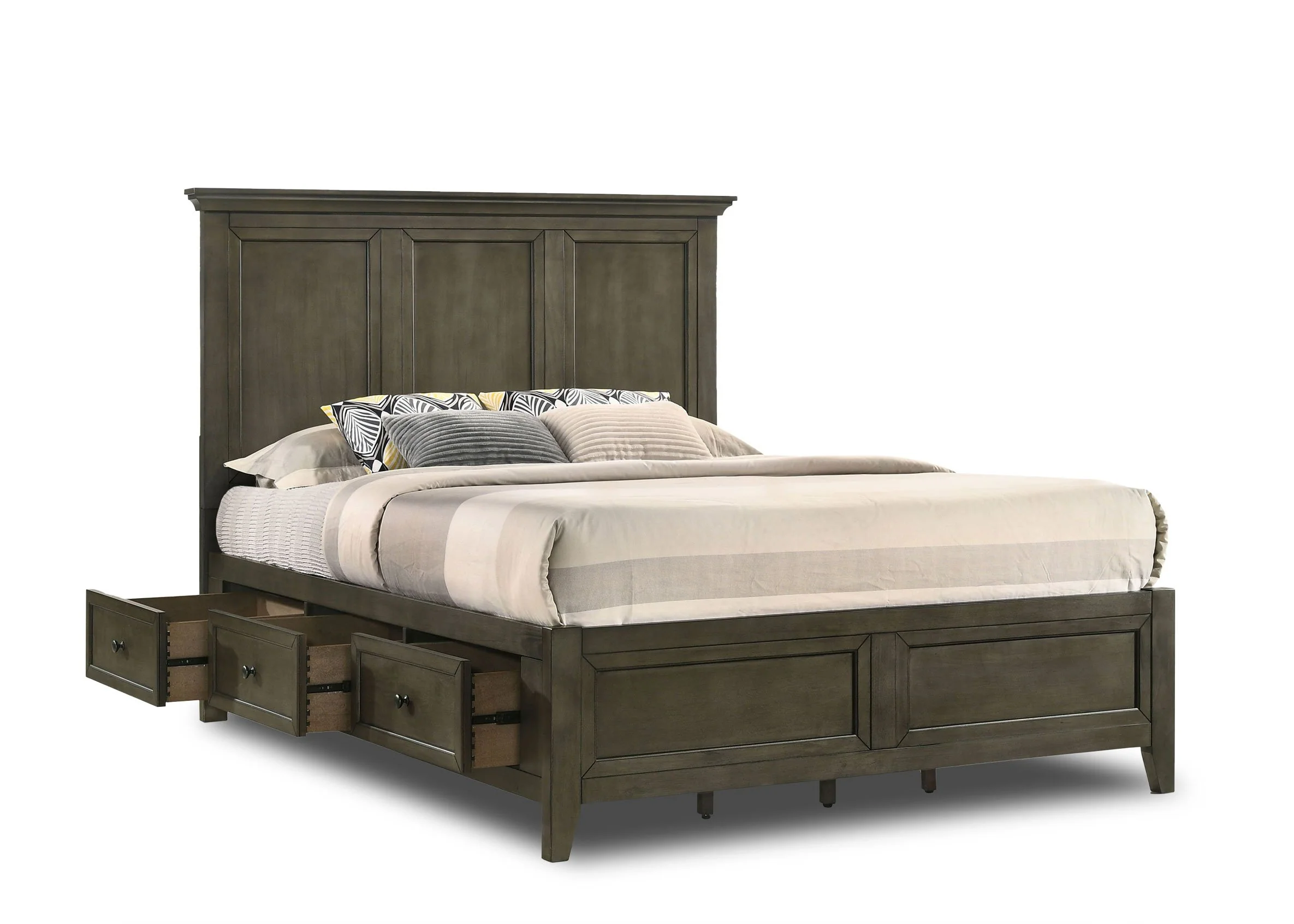 San Mateo 6-Piece King Storage Bedroom Package - Pewter - Image 2
