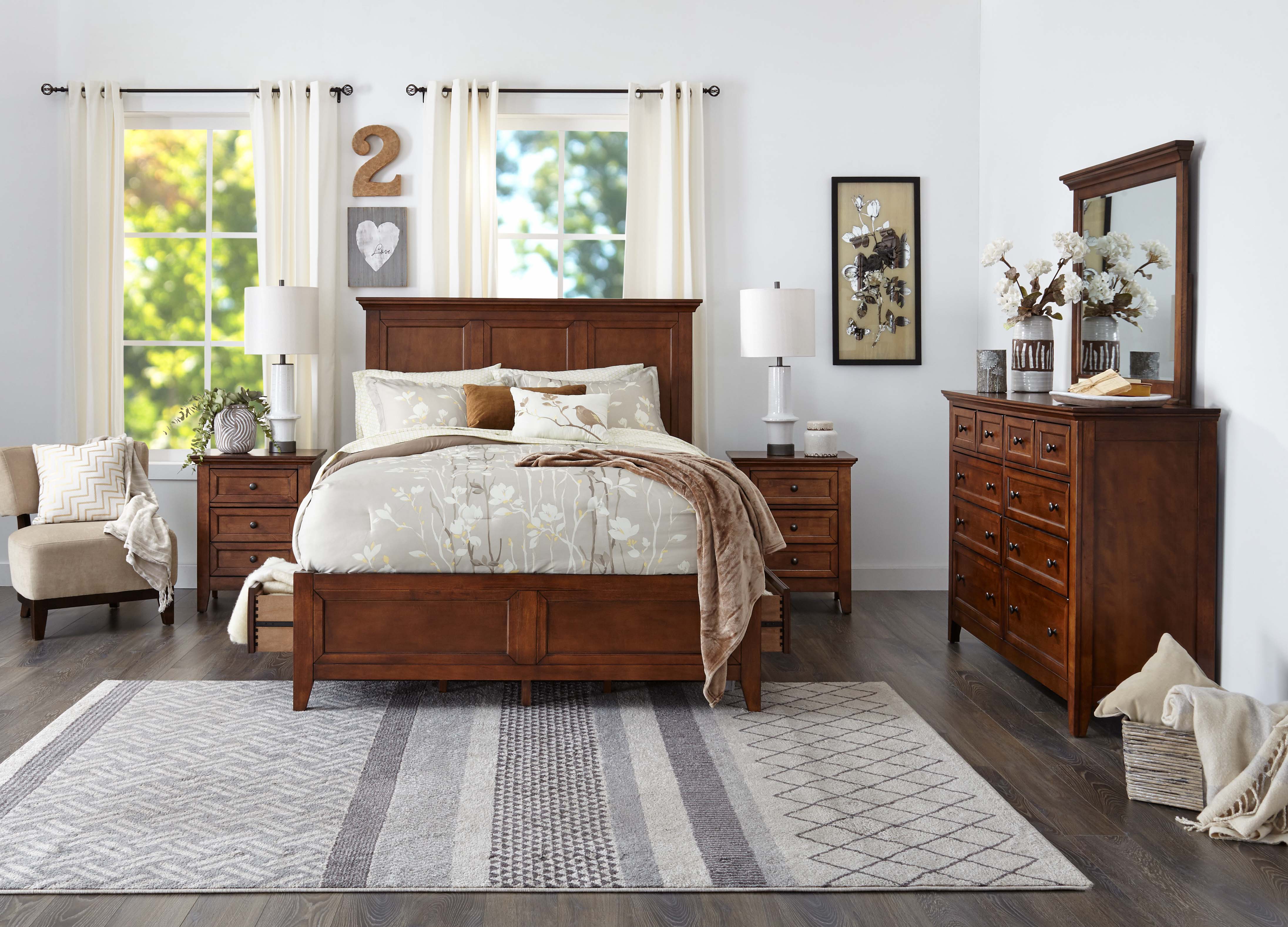San Mateo 6-Piece Queen Storage Bedroom Package - Tuscan - Image 2