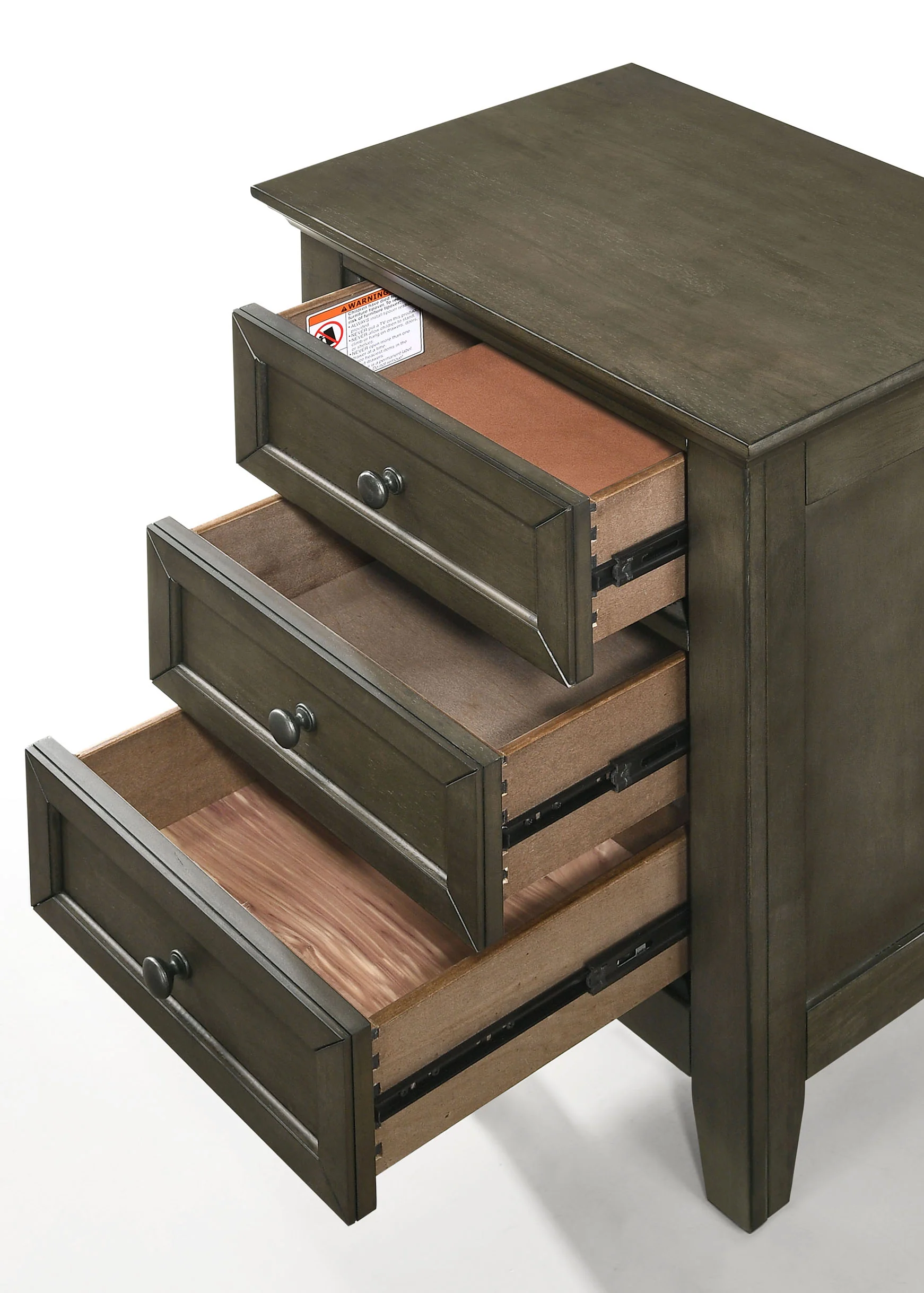 San Mateo Night Table - Pewter - Image 2