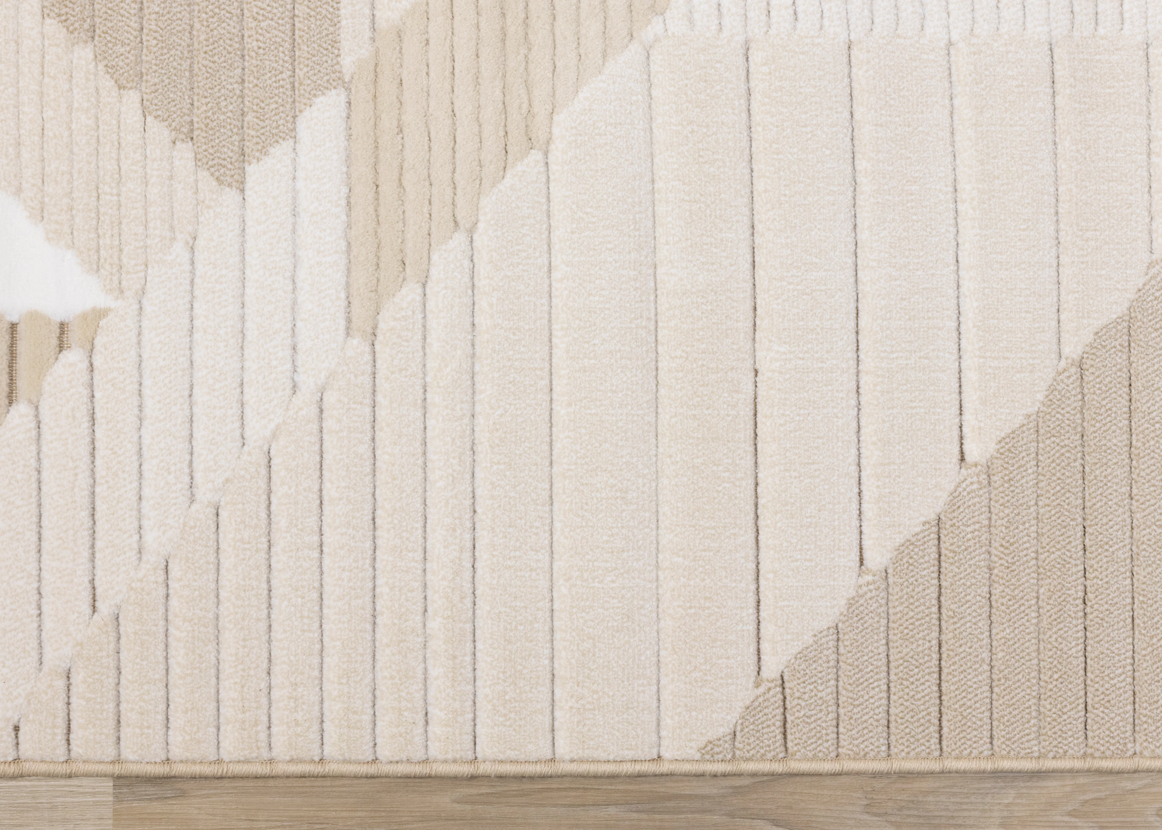 Sandstone Plains 5'3" x 7'7" Elegant Contemporary Geometric Pattern Area Rug - Cream - Image 6