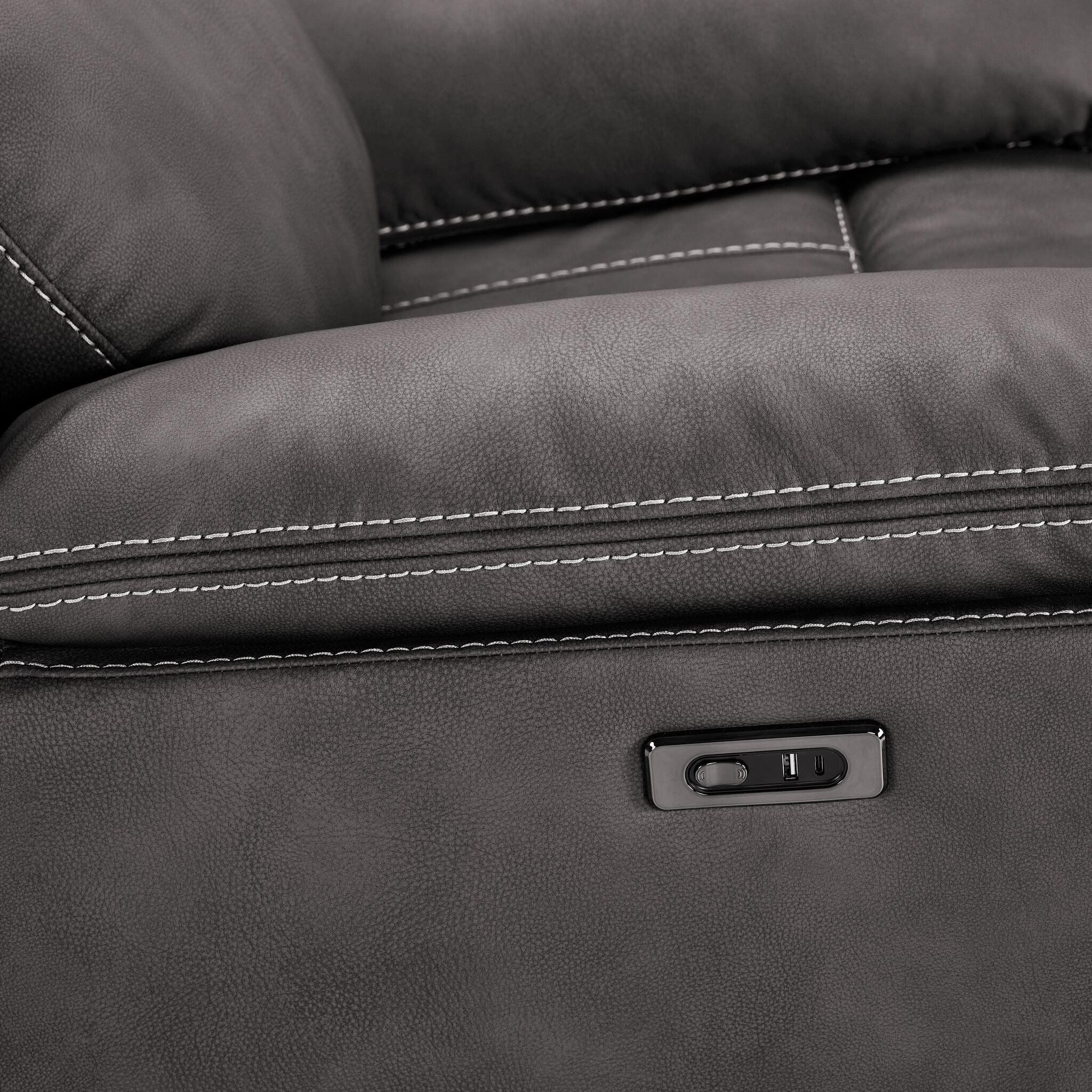 Santa Fe Glider Power Recliner - Graphite - Image 5