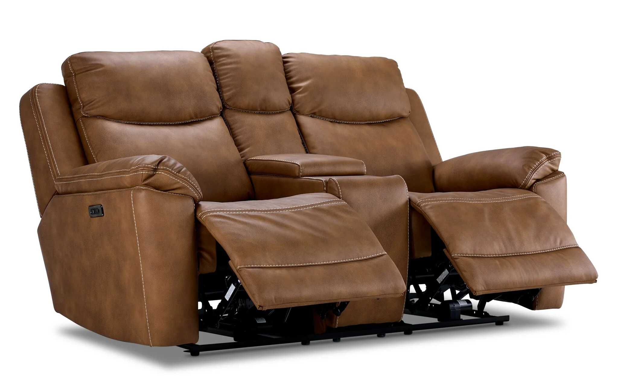 Santa Fe Power Reclining Loveseat with Console - Copper - Image 3