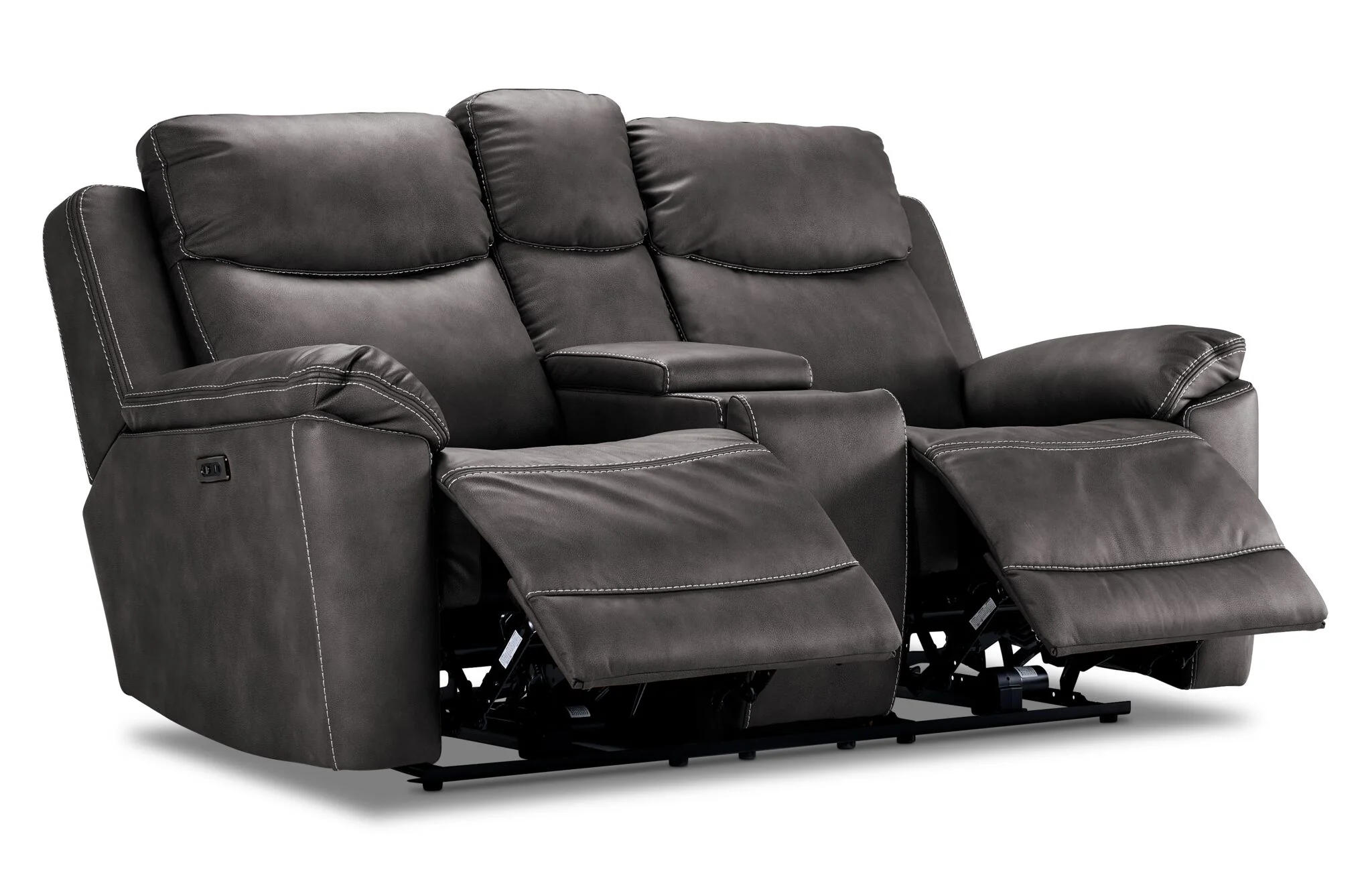 Santa Fe Power Reclining Loveseat with Console - Graphite - Image 3