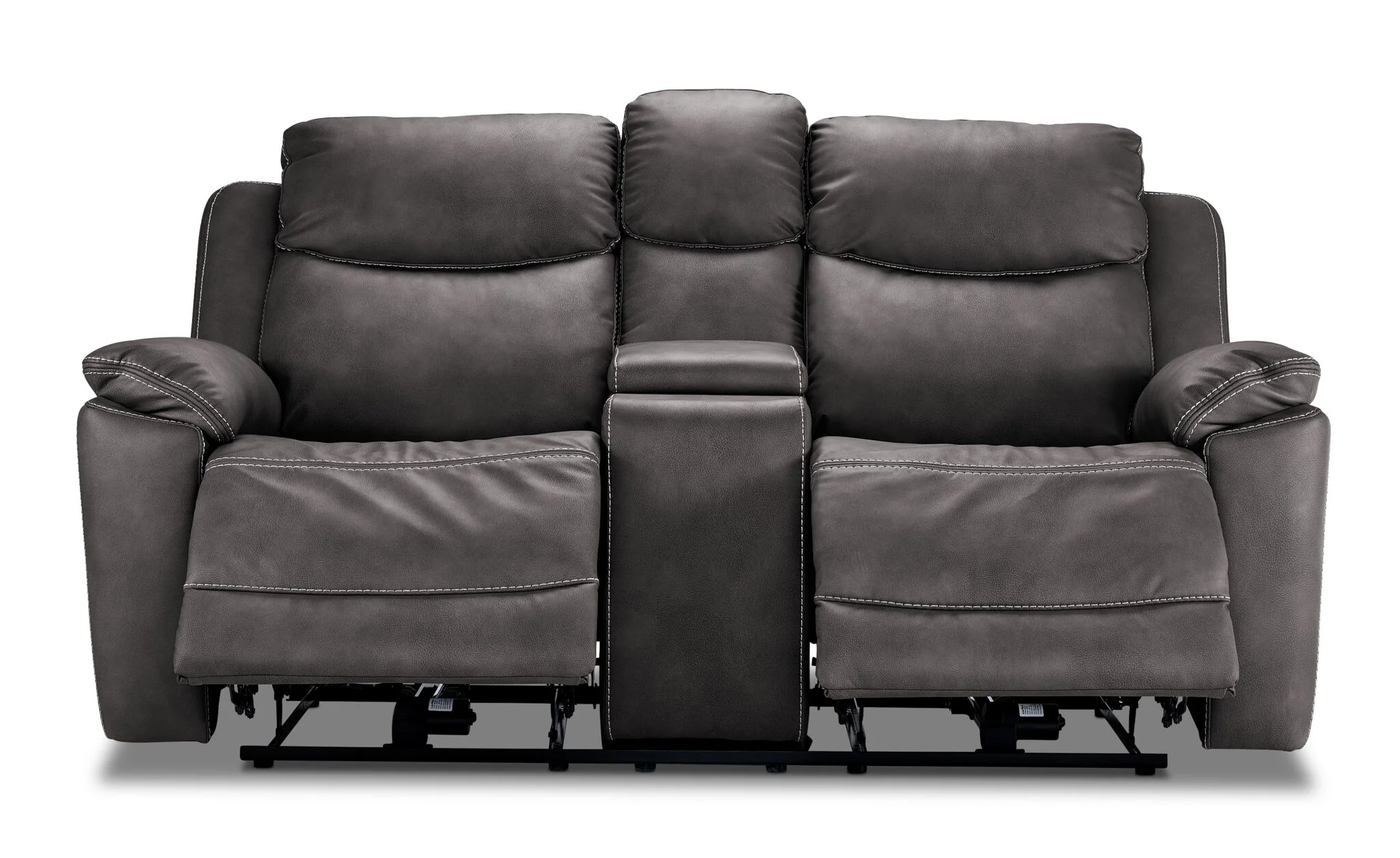 Santa Fe Power Reclining Loveseat with Console - Graphite - Image 4