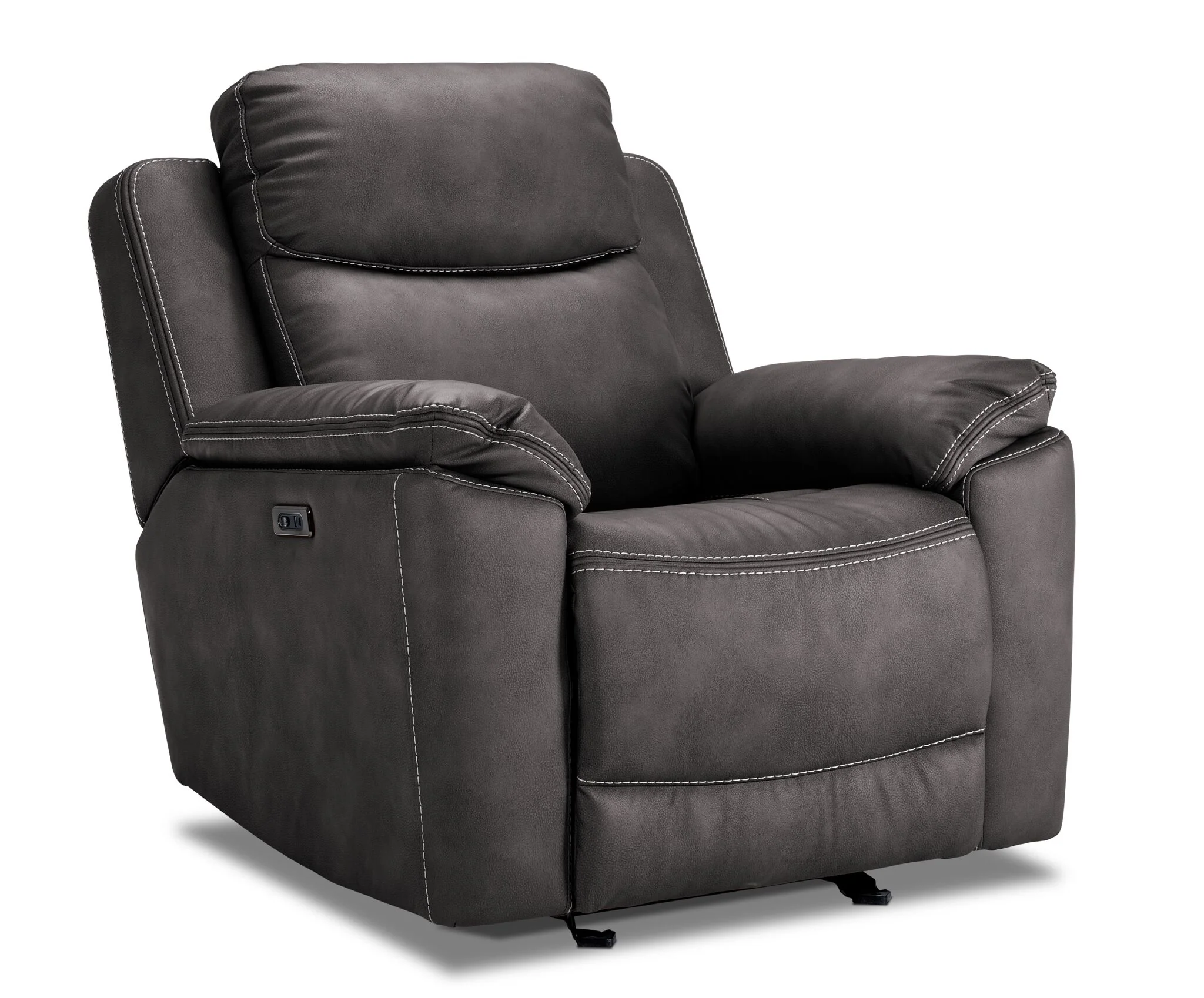 Santa Fe Power Reclining Sofa and Chair Set - Graphite - Image 3
