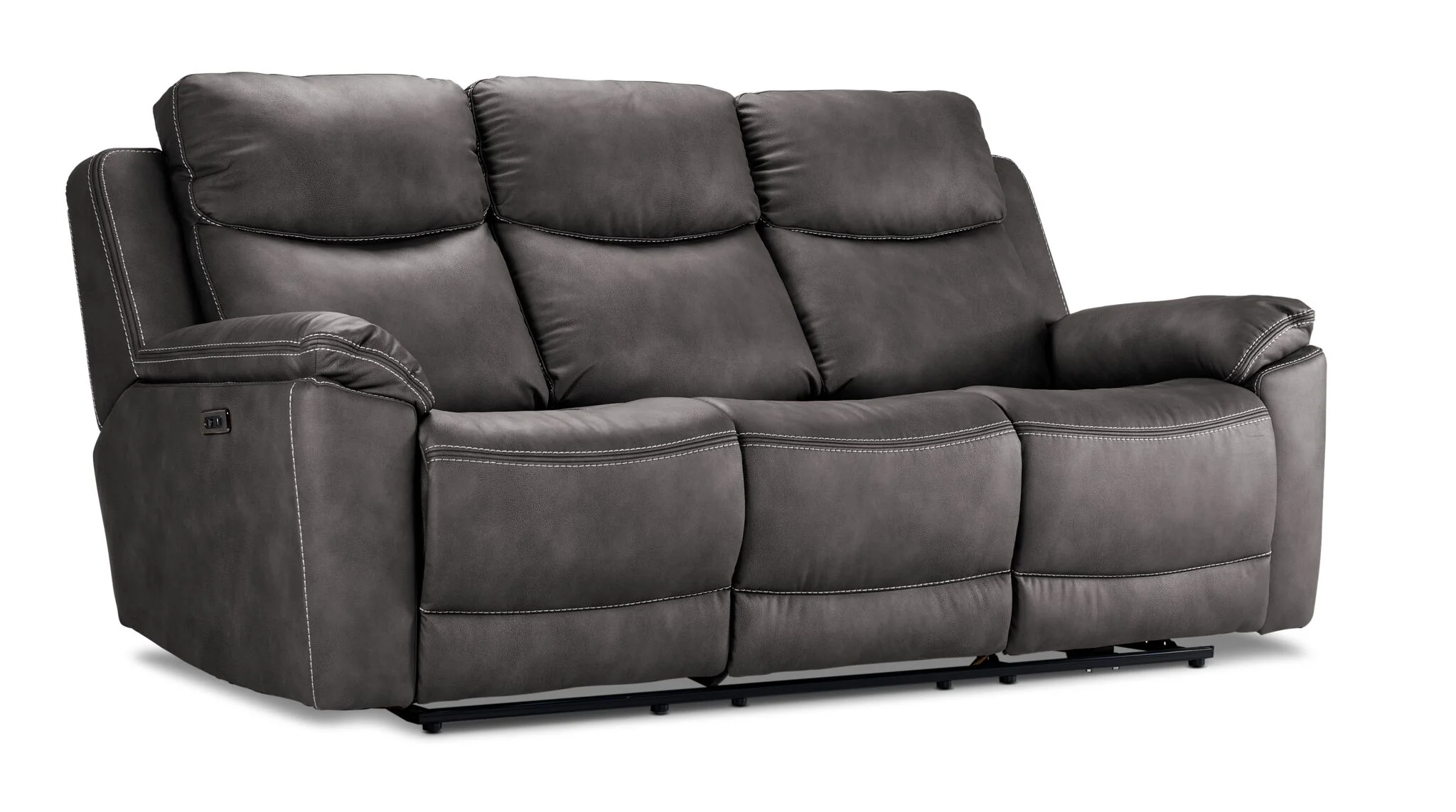 Santa Fe Power Reclining Sofa, Loveseat and Chair Set - Graphite - Image 2