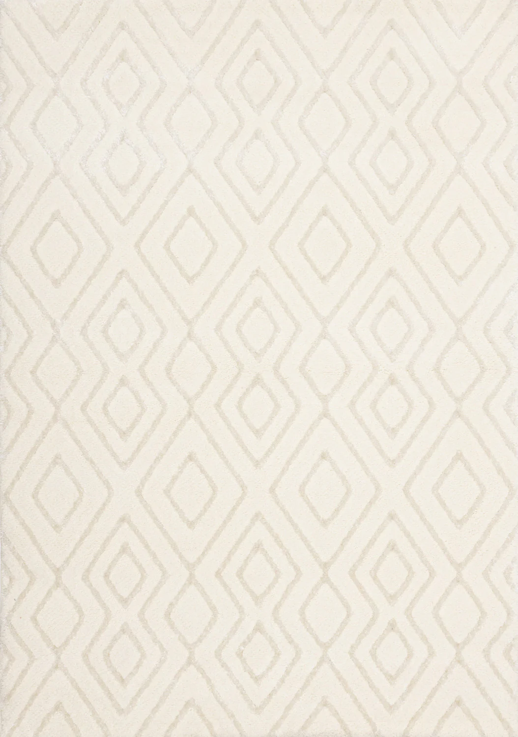 Sasha Soft Diamonds Area Rug - 5' X 8' - Cream