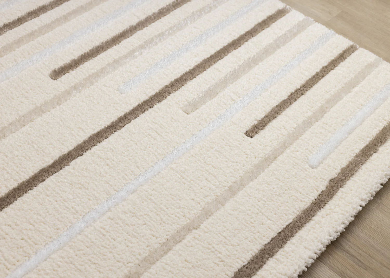 Sasha Soft Modern Lines Area Rug - 7' X 10' - Cream - Image 4