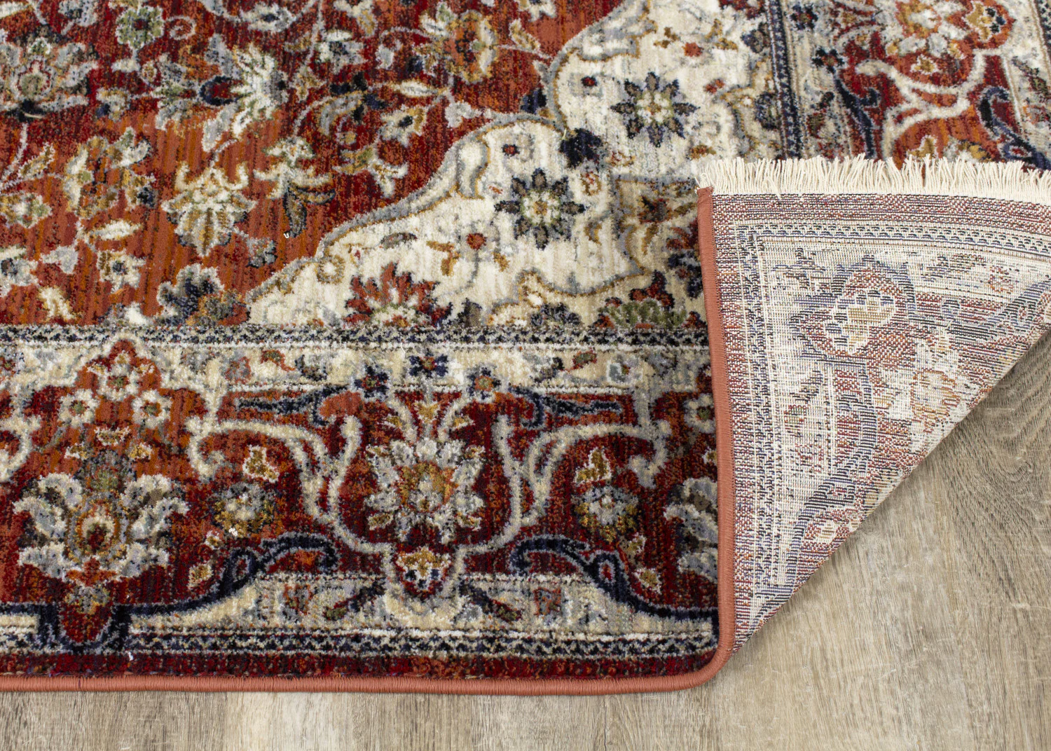 Satara Classic Border Area Rug - 5' X 8' - Red/Cream - Image 4