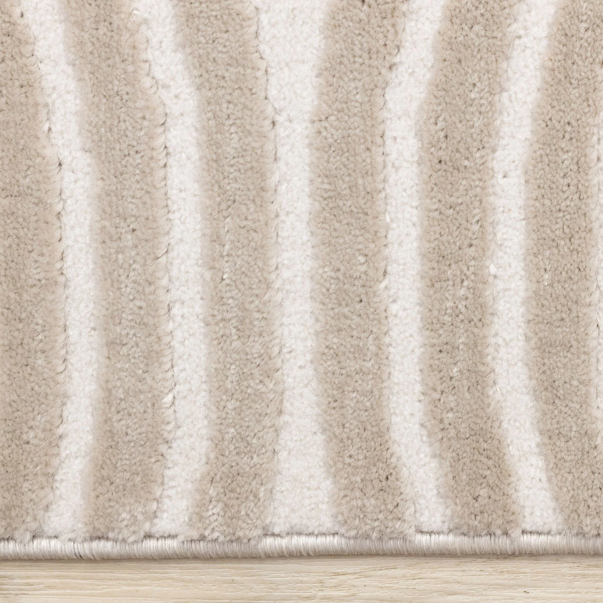 Sculpted Dunes 6'7" x 9'6" Modern Geometric Arches Pattern Area Rug - Cream, Beige - Image 4
